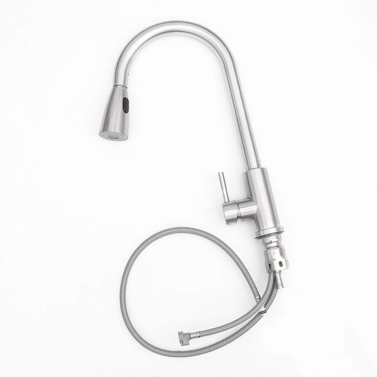Stainless Steel Pull-Down Kitchen Faucet - Hot/Cold Water Tap for Home & Bathroom (Silver) - Perfect for Modern Sinks