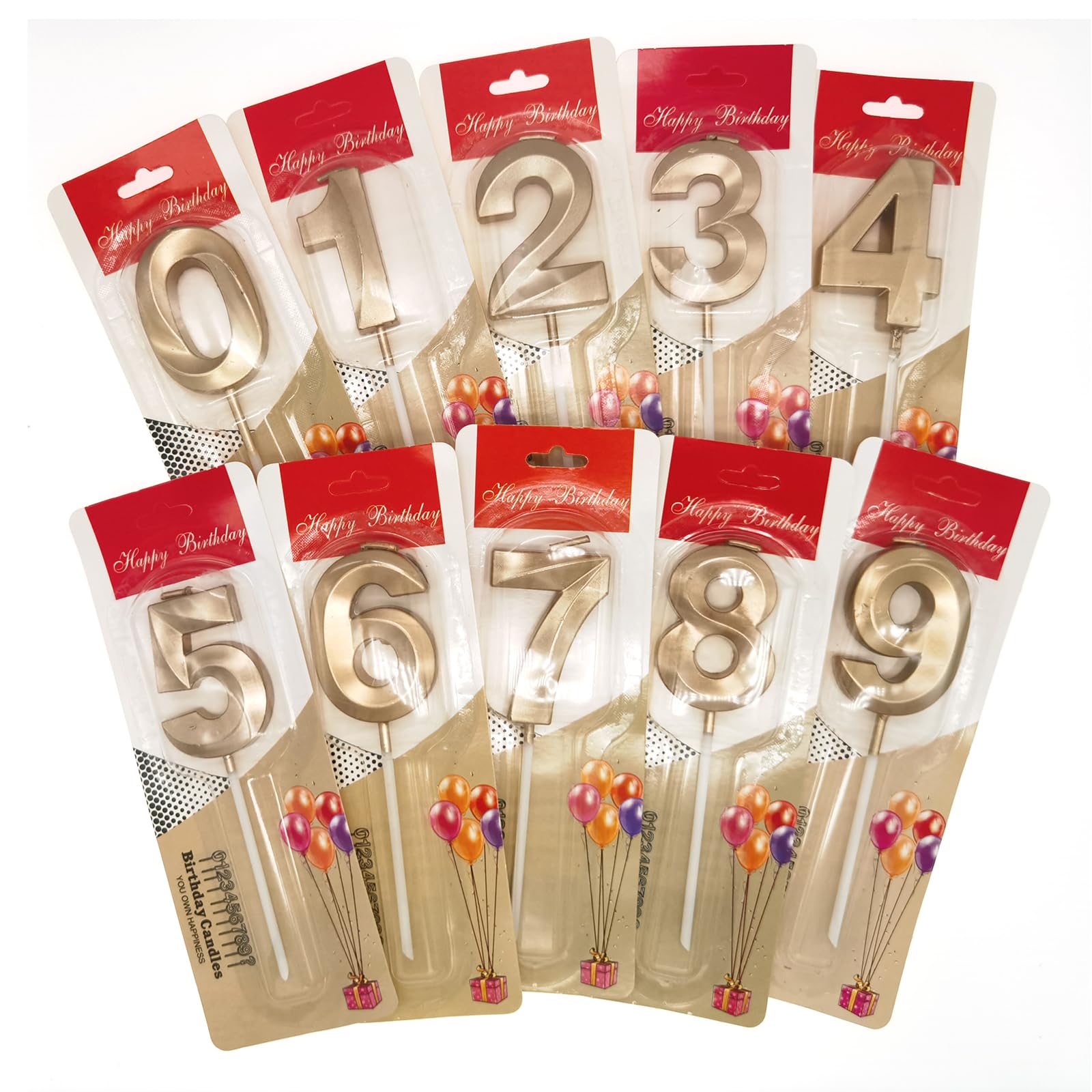 80th Birthday Number Candles for Cake - Gold Champagne Cake Topper Decorations for Anniversary, Wedding & Party Celebrations - Perfect for Birthday Cakes, Cupcakes & Dessert Tables