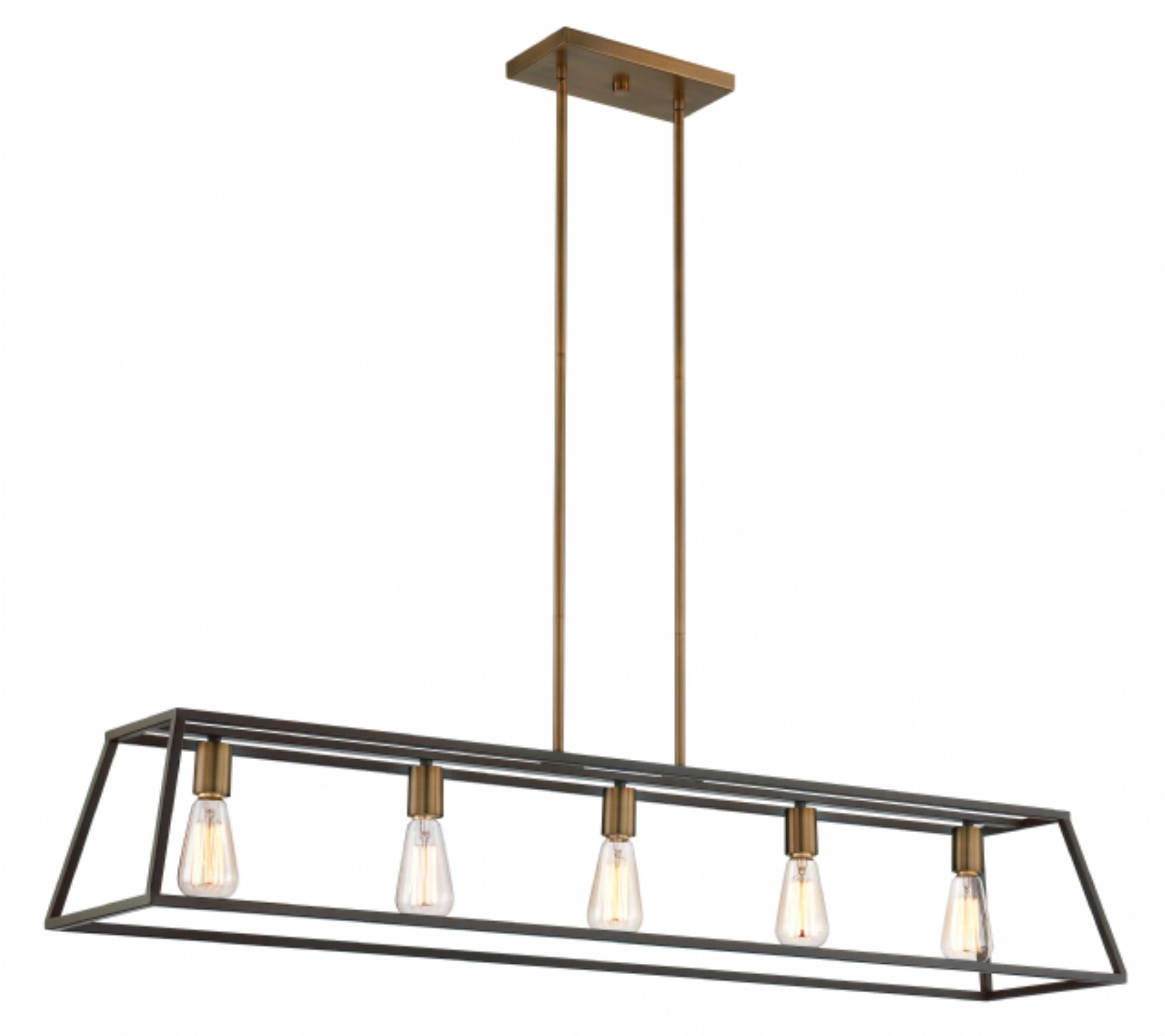Modern Hila Linear Chandelier - Sleek 6-Light LED Dining Room Fixture for Contemporary Home Decor | Perfect for Kitchen Island, Dining Table & Living Room Lighting