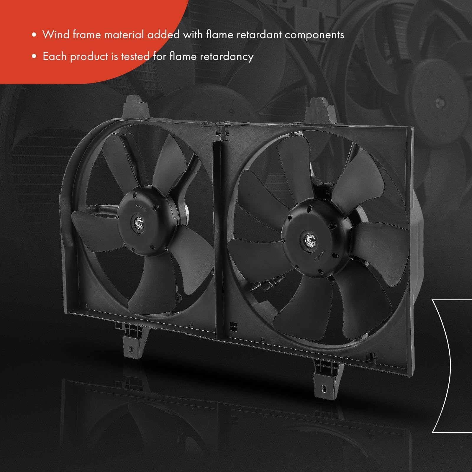 Premium Nissan Engine Radiator Cooling Fan Assembly - Compatible with Sentra 2002-2006 (Replaces OEM #214814Z320, 214814Z322) - High Performance Cooling Solution for Hot Weather & Stop-and-Go Traffic