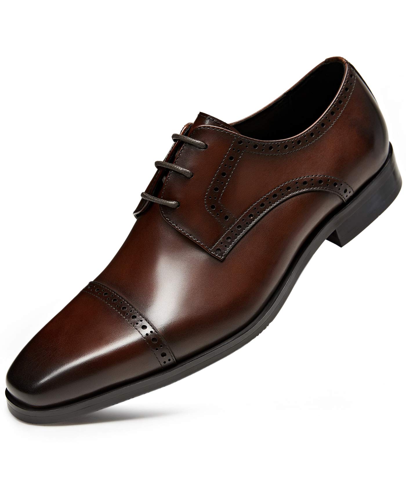 GIFENNSE Men's Dress Shoes - Classic Calfskin Leather Oxford Formal Shoes for Wedding, Business & Office | Comfortable & Stylish Men's Formal Footwear for Special Occasions