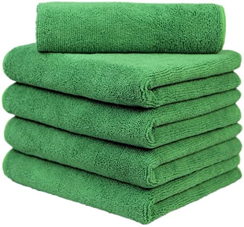 Eco Tone Microfiber Cleaning Cloth - 1 Pack (40x40 cm) 280 GSM Thick Lint-Free & Streak-Free Multi-Purpose Wash Towel for Kitchen, Car, Bike, Window - Perfect for Cleaning, Washing & Polishing Surfaces