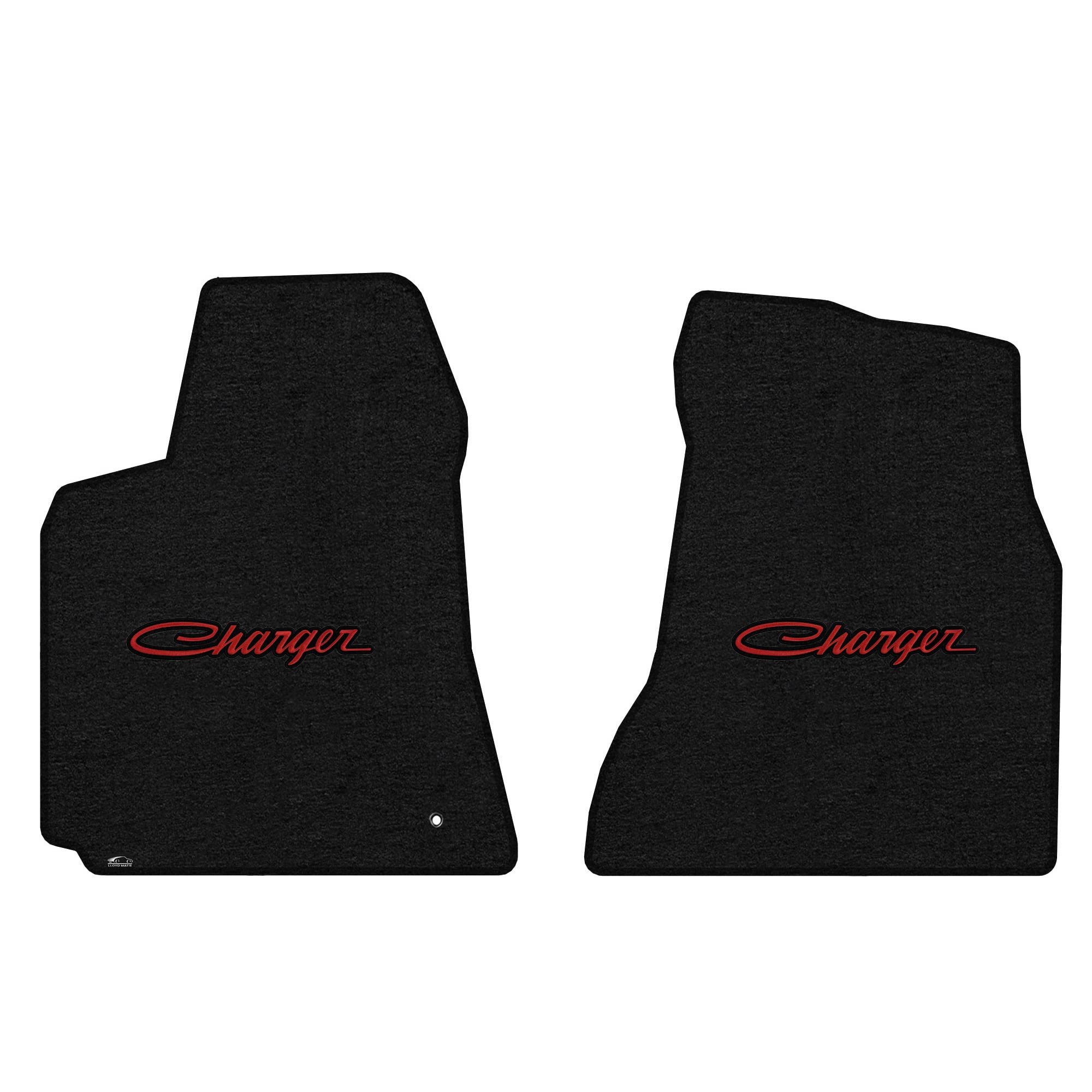 Premium Custom-Fit Carpet Floor Mats for 2006-2010 Dodge Charger (RWD) - 2-Piece Set with Charger Script in Charcoal | Luxury Car Interior Accessories for Enhanced Comfort & Protection