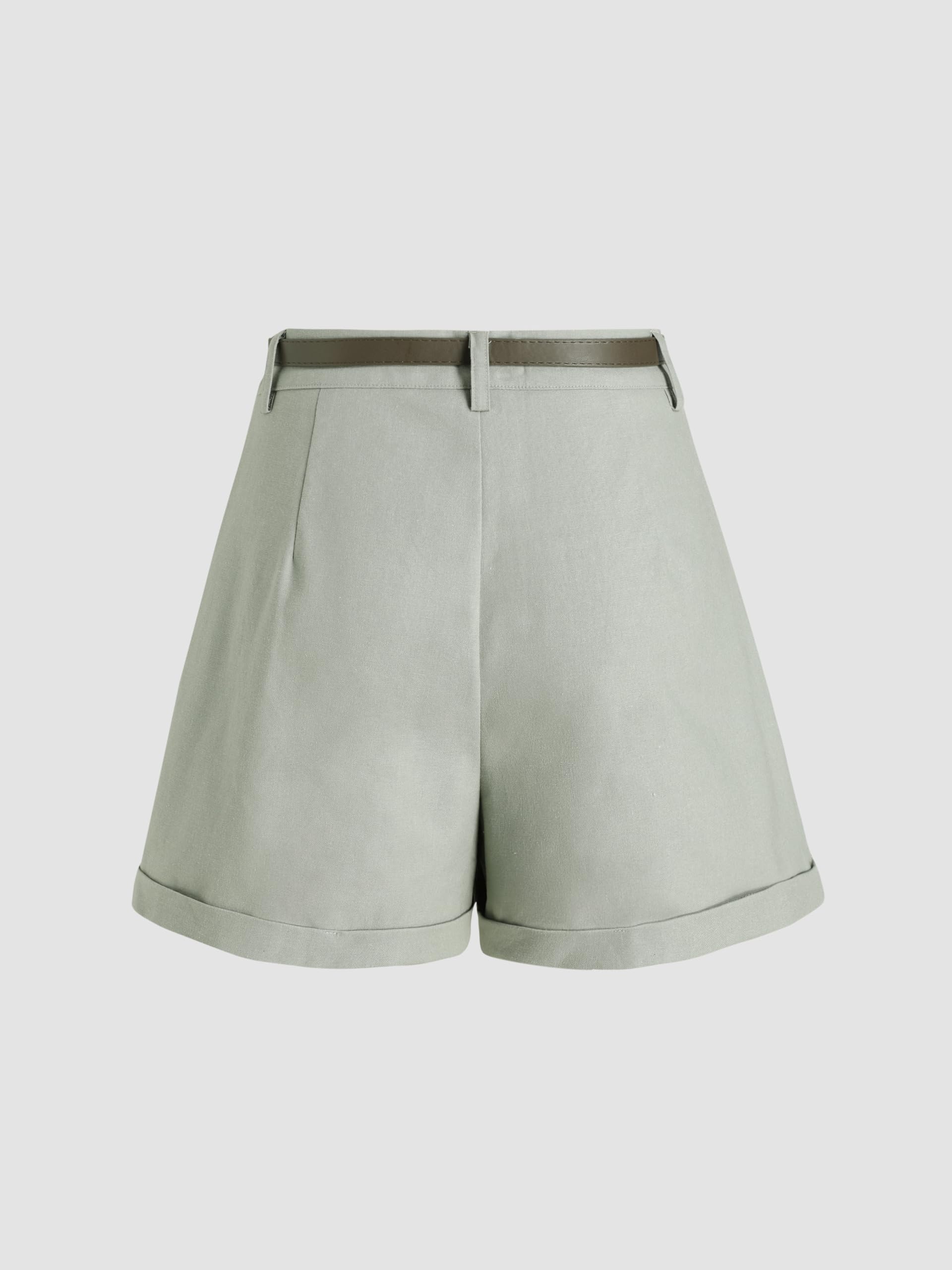 CIDER High Waist Belted Wide Leg Shorts for Women - Trendy Summer Fashion with Adjustable Waistband | Perfect for Beach, Vacation & Casual Outfits