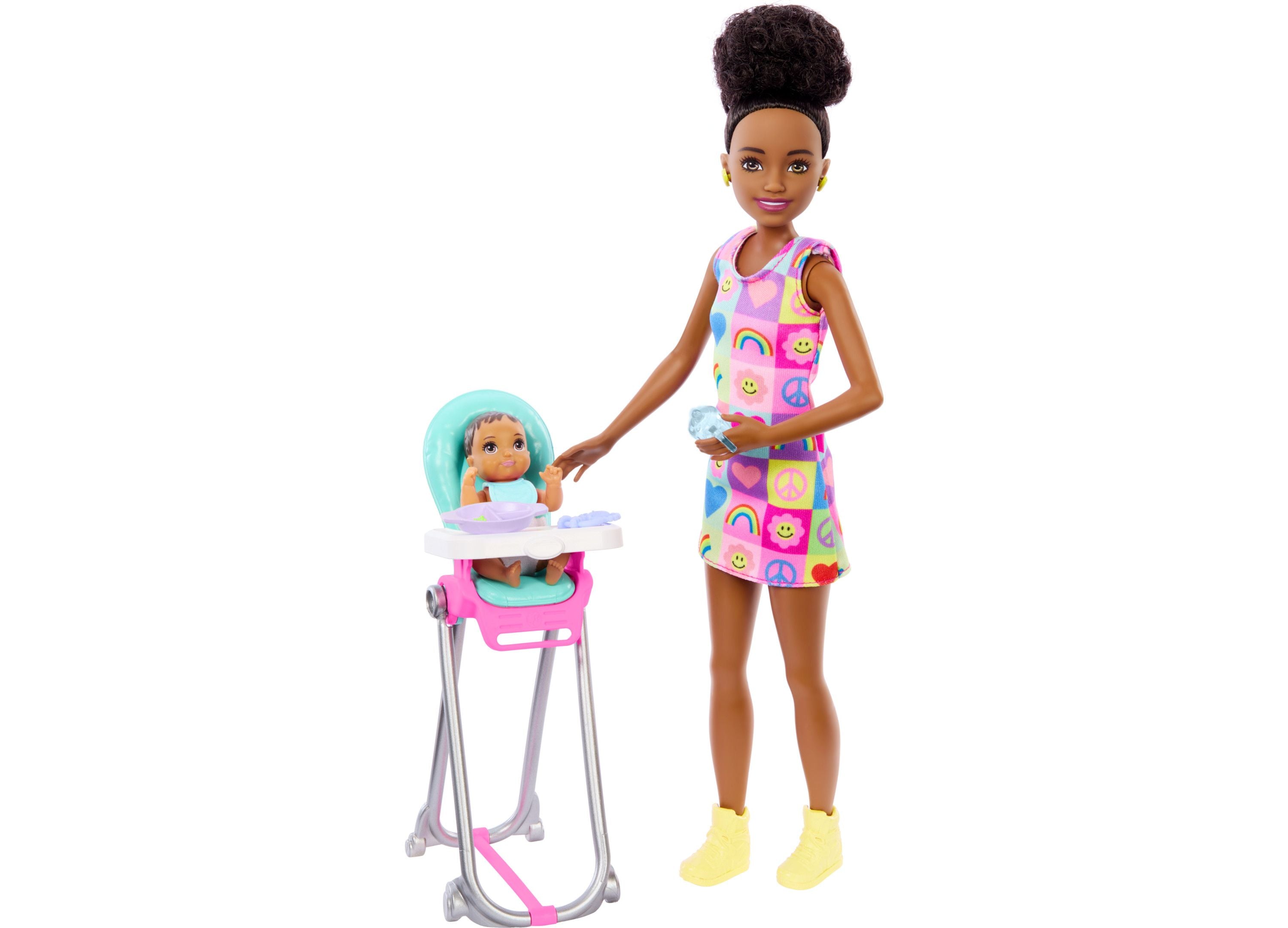 Barbie Skipper Babysitters Inc. Mealtime Fun Play Set with 10 Accessories - Interactive Doll Playset for Kids | Perfect for Pretend Play, Role-Playing & Creative Storytelling