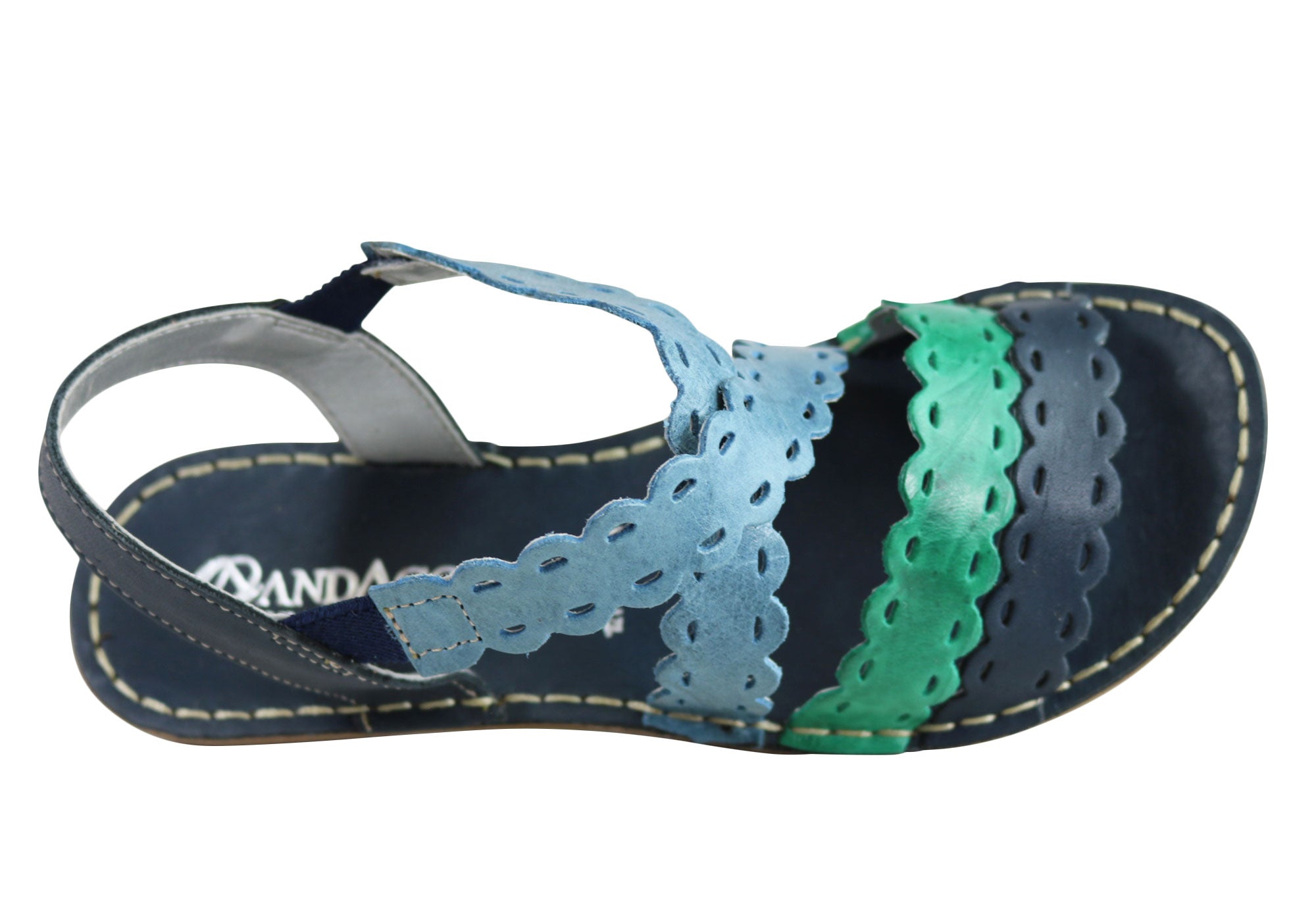 Andacco Cairns Women's Comfortable Flat Leather Sandals - Handmade in Brazil - Perfect for Beach, Vacation & Summer Walking
