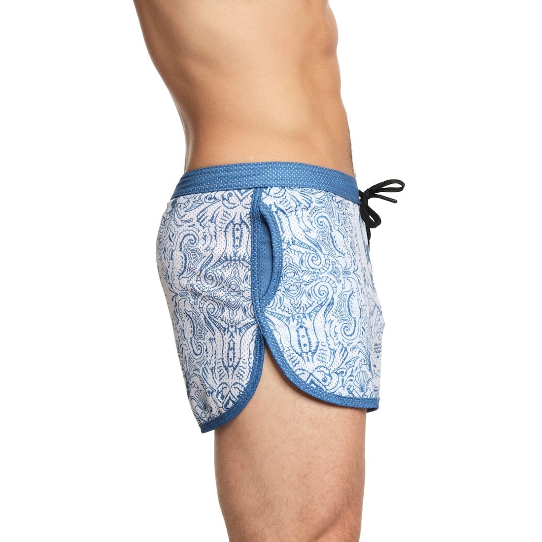 Nautical Bandana Mesh Shorts - Breathable Quick-Dry Swim Trunks for Men - Perfect for Beach, Pool, and Summer Outdoor Activities
