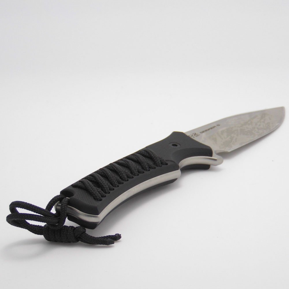 Masalong Fixed Blade Hunting Knife - D2 Steel Survival Knife with Sheath - Straight Edge Tactical Knife for Outdoor Camping, Hunting & Bushcraft