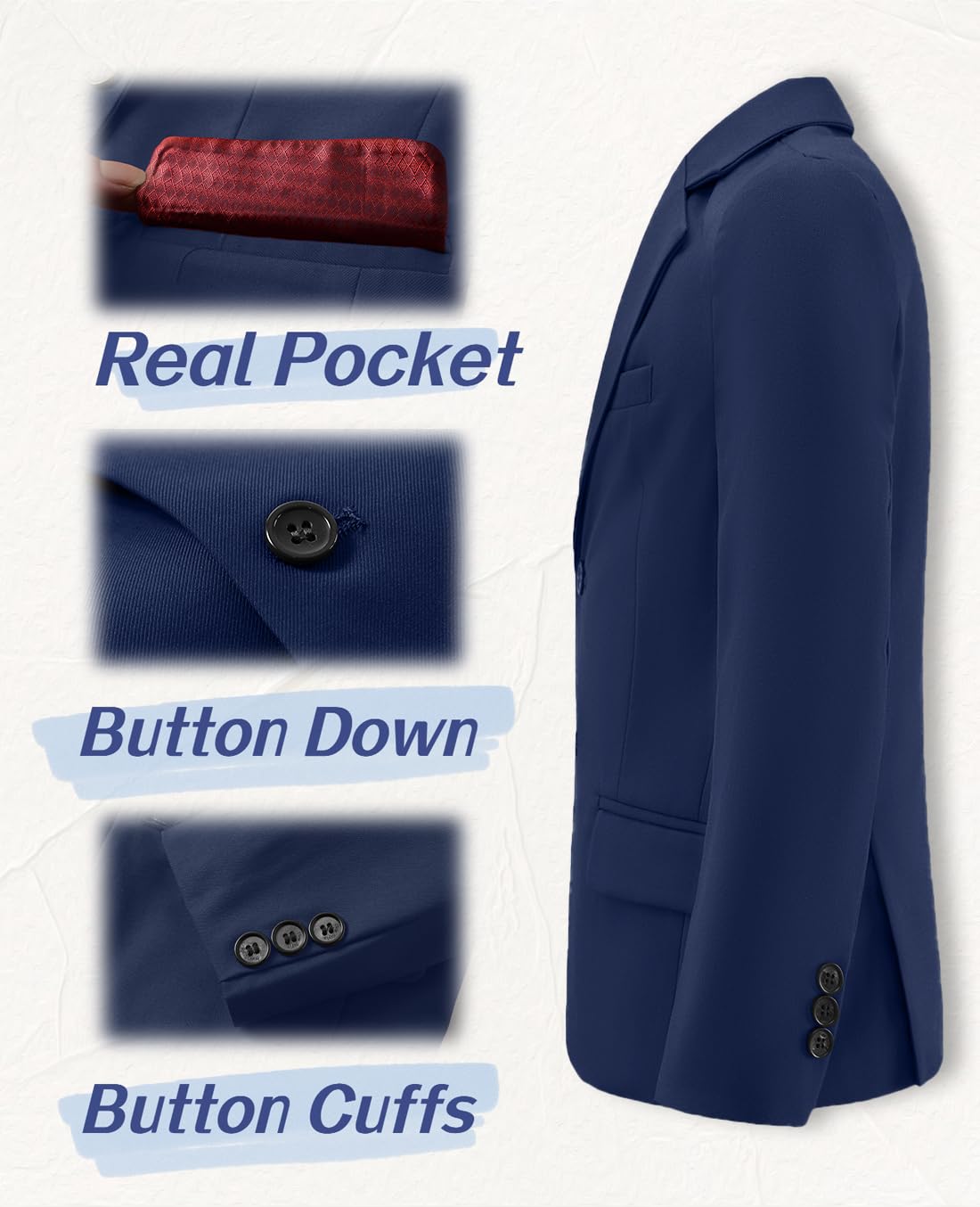 YuanLu Boys Suit Jacket - Slim Fit Formal Dress Coat for Kids | Perfect for Weddings, School Events & Special Occasions