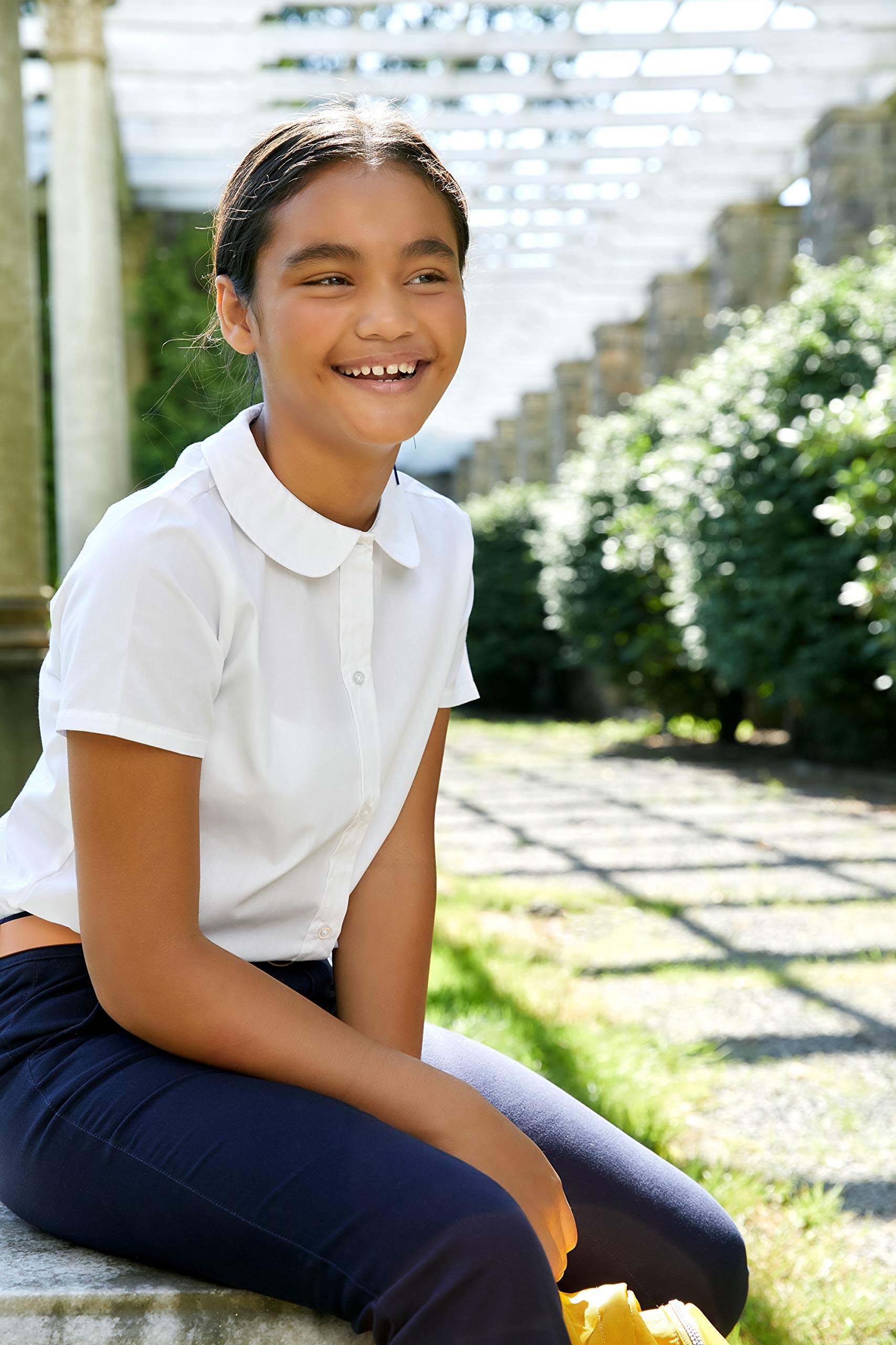 French Toast Girls' Short Sleeve Peter Pan Collar Blouse - Standard & Plus Size - Cute School Outfits, Tea Parties & Family Photos