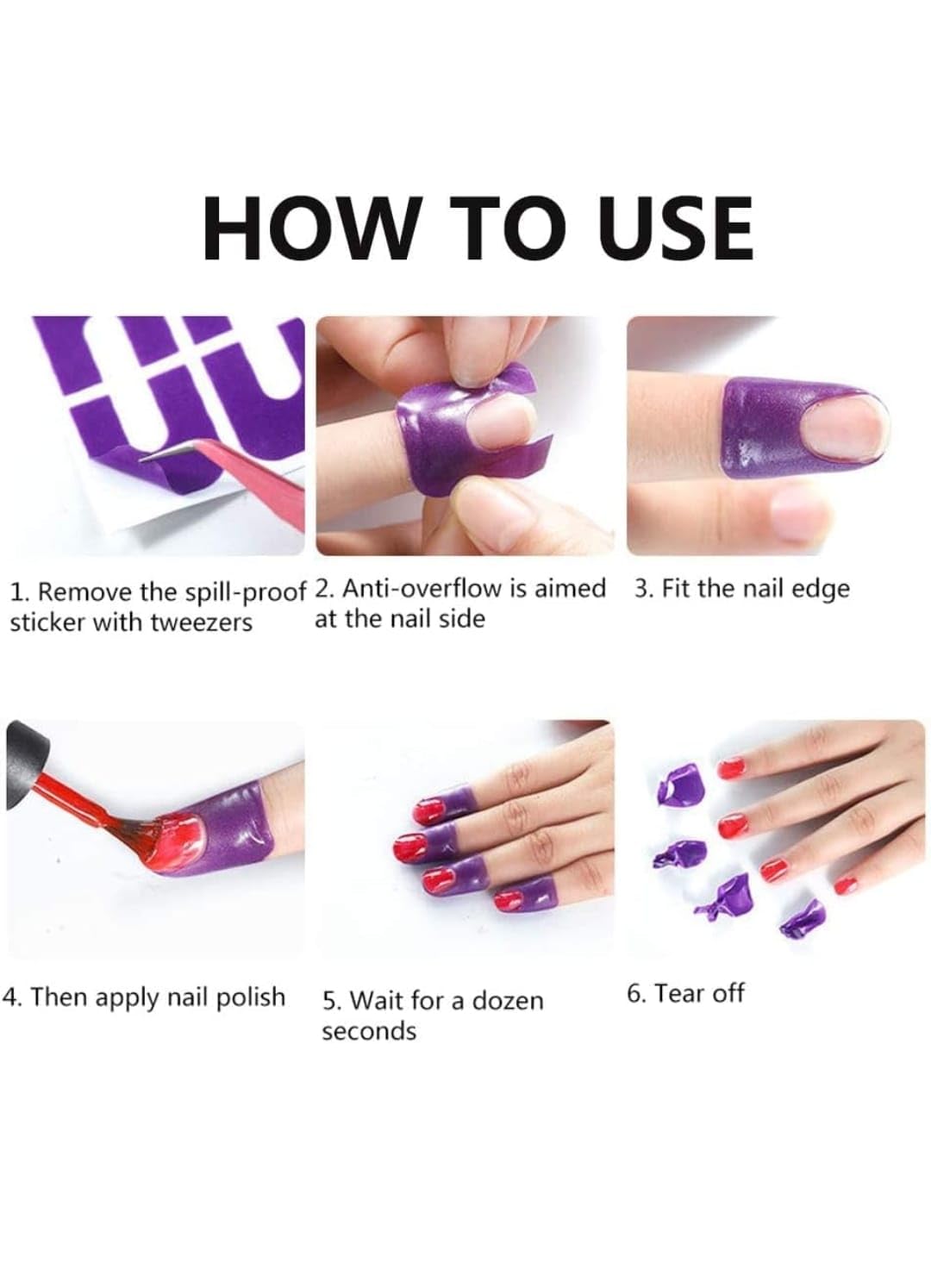 50pcs U-Shape Nail Polish Protector Stickers - Disposable Cuticle Guards for Finger Protection During Manicures & Nail Art | Peel-Off Plastic Stickers for Mess-Free Polish Application at Home or Salon