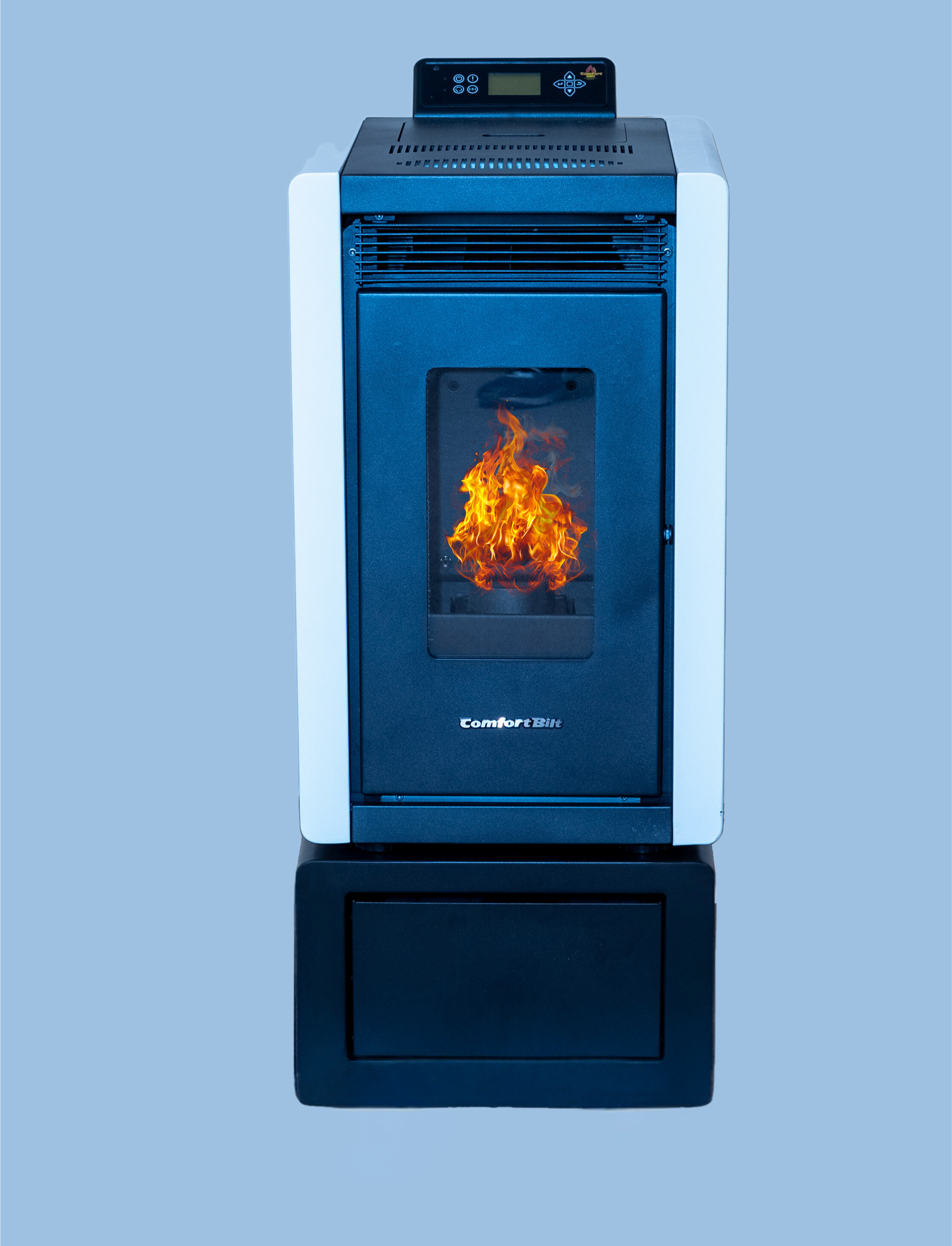 ComfortBilt Alpine HP40 Pellet Stove Riser Stand with Storage Shelf - Durable Heating Accessory for Home, Cabin & RV Use
