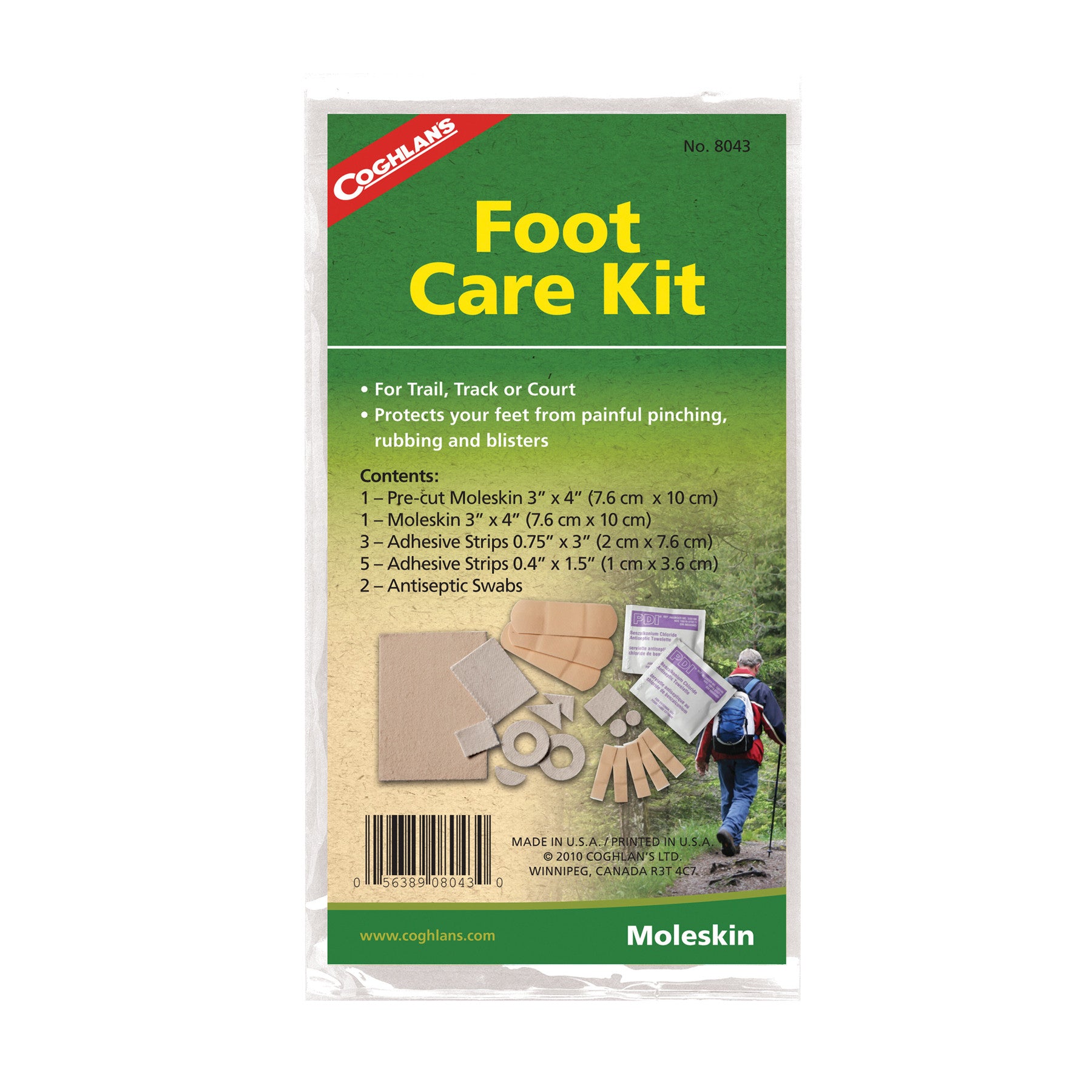Coghlan's Foot Care Kit - Essential Travel & Hiking Foot Care Supplies for Blisters, Calluses & Dry Skin | Perfect for Outdoor Adventures, Camping & Backpacking
