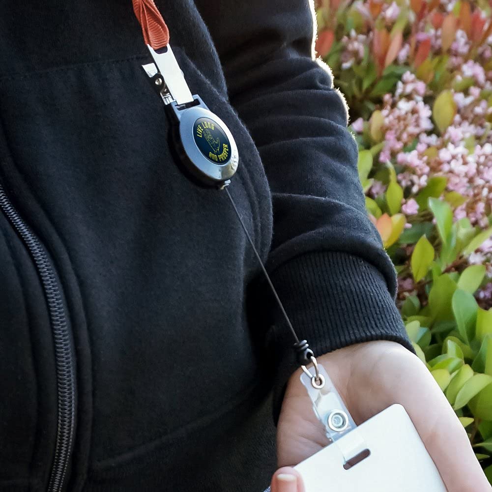 Star Trek Live Long and Prosper Retractable Badge Reel with ID Card Holder - Perfect for Work, Conventions & Sci-Fi Fans