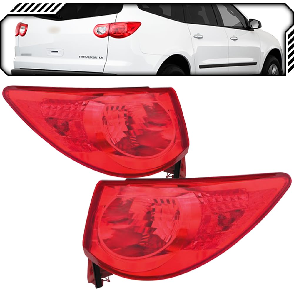 High-Performance LED Tail Lights for 2009-2012 Chevy Traverse - Direct Replacement for Halogen (GM2800238 GM2801238 15912687 15912686) - Enhanced Safety & Style for Night Driving & Custom Car Upgrades