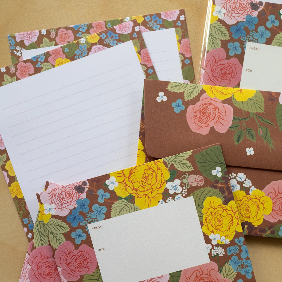 Botanica Paper Co. Rose Garden Letter Writing Stationery Set - Elegant Floral Design for Handwritten Notes, Thank You Cards & Personal Correspondence (Perfect for Weddings, Anniversaries & Gift Giving)
