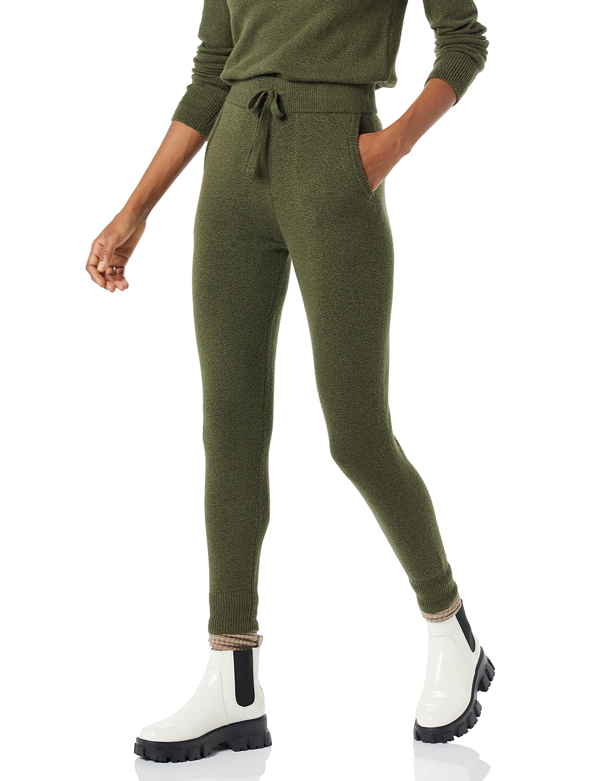 Amazon Essentials Women's Soft Touch Sweater Jogger Pants - Cozy Fleece Lounge Pants for Relaxing at Home, Yoga & Casual Outings