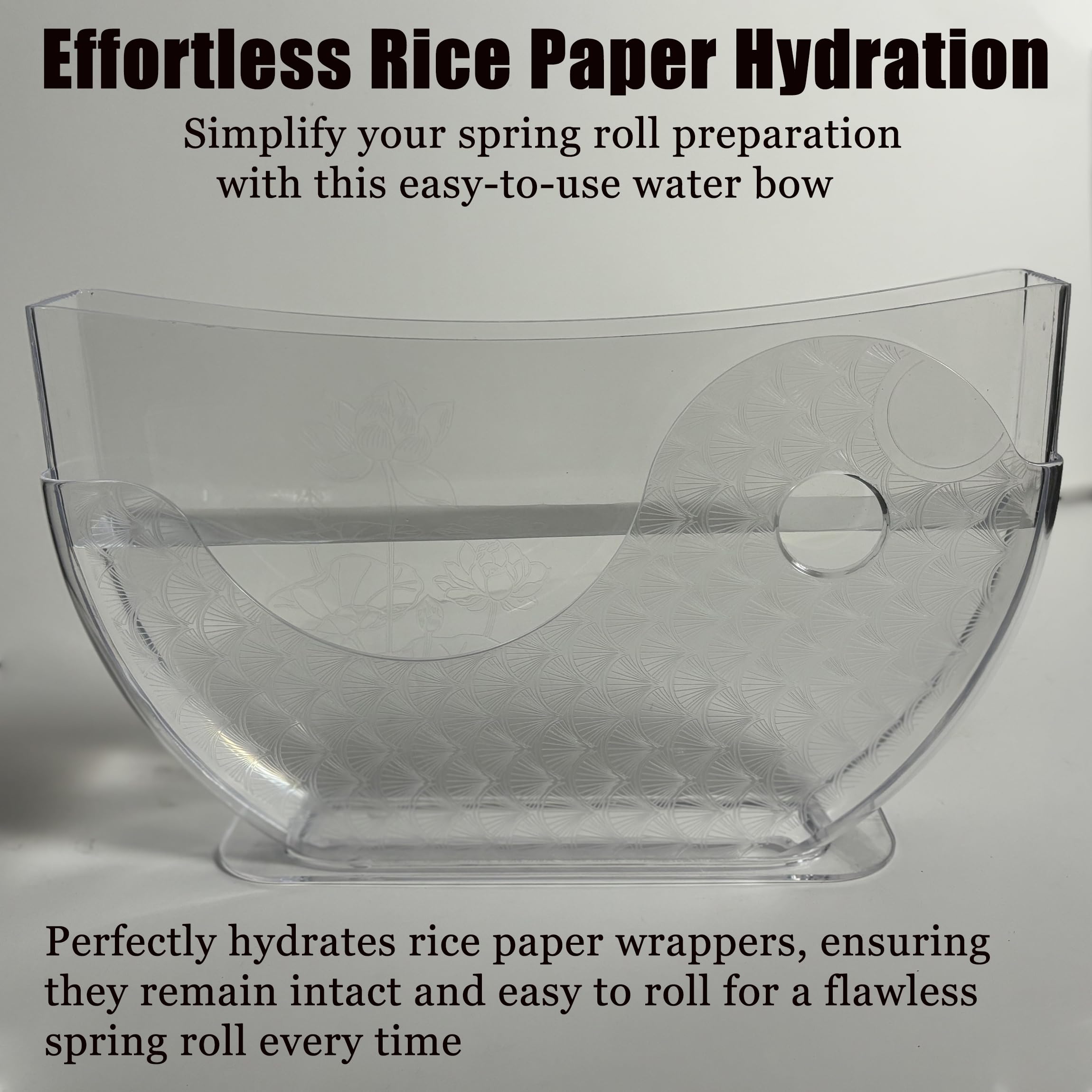 Premium Rice Paper Wrapper Holder Bowl - Sturdy Water Bowl for Vietnamese Spring Rolls & Summer Rolls (1PC) - Perfect for Asian Cooking, Sushi Making & Party Appetizers