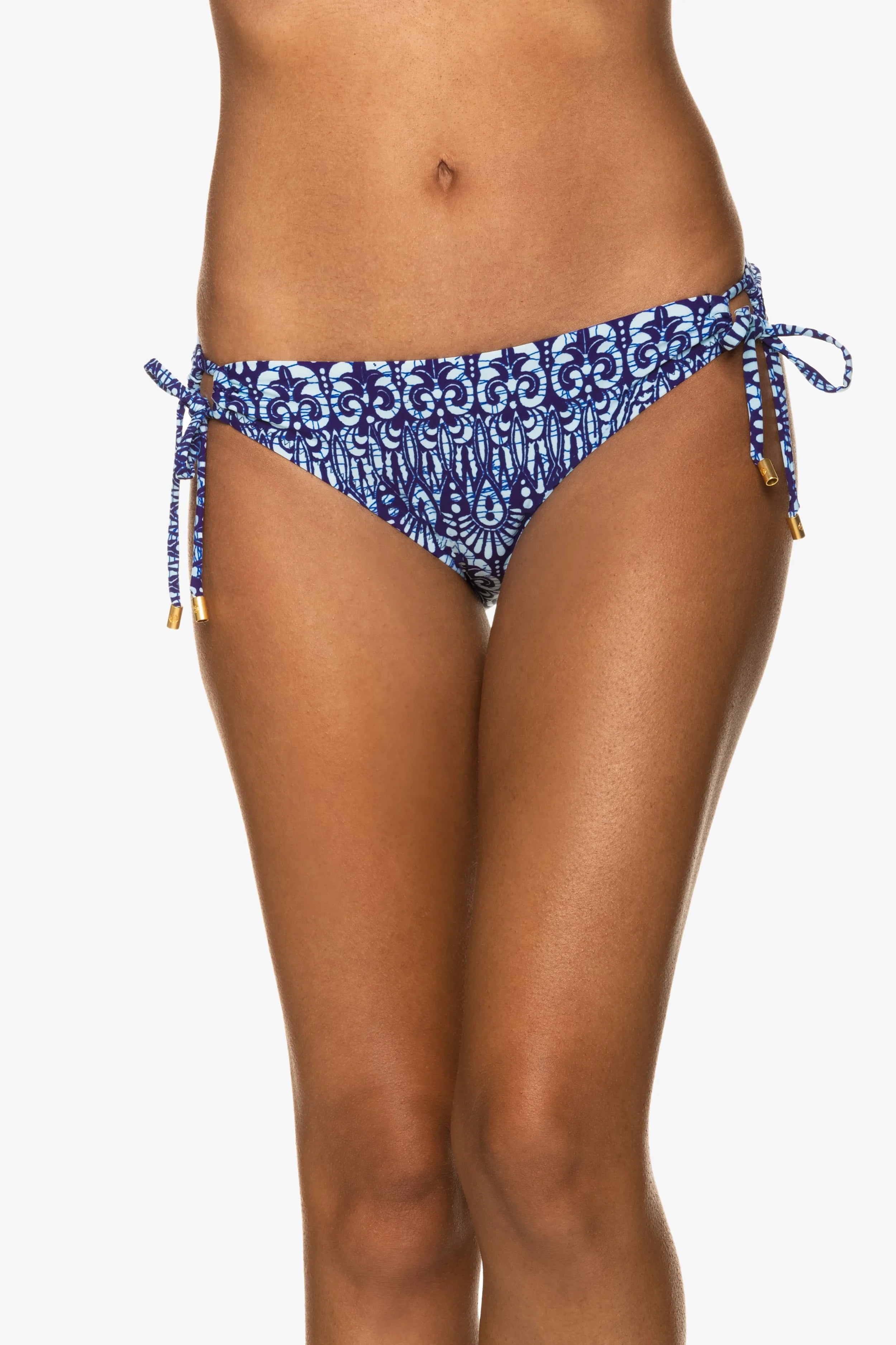 Tunnel Side Hipster Underwear for Women | Island Batik Navy Blue Cotton Panties - Comfortable Everyday Wear & Sleepwear