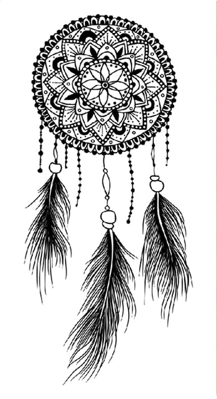 7 Sheets 3D Temporary Tattoos - Realistic Fake Tattoo Stickers for Adults & Kids - Waterproof Long Lasting Body Art (11.4x21cm) - Wolf & Dream Catcher Designs for Arms, Legs & Shoulders - Perfect for Parties, Halloween & Festivals