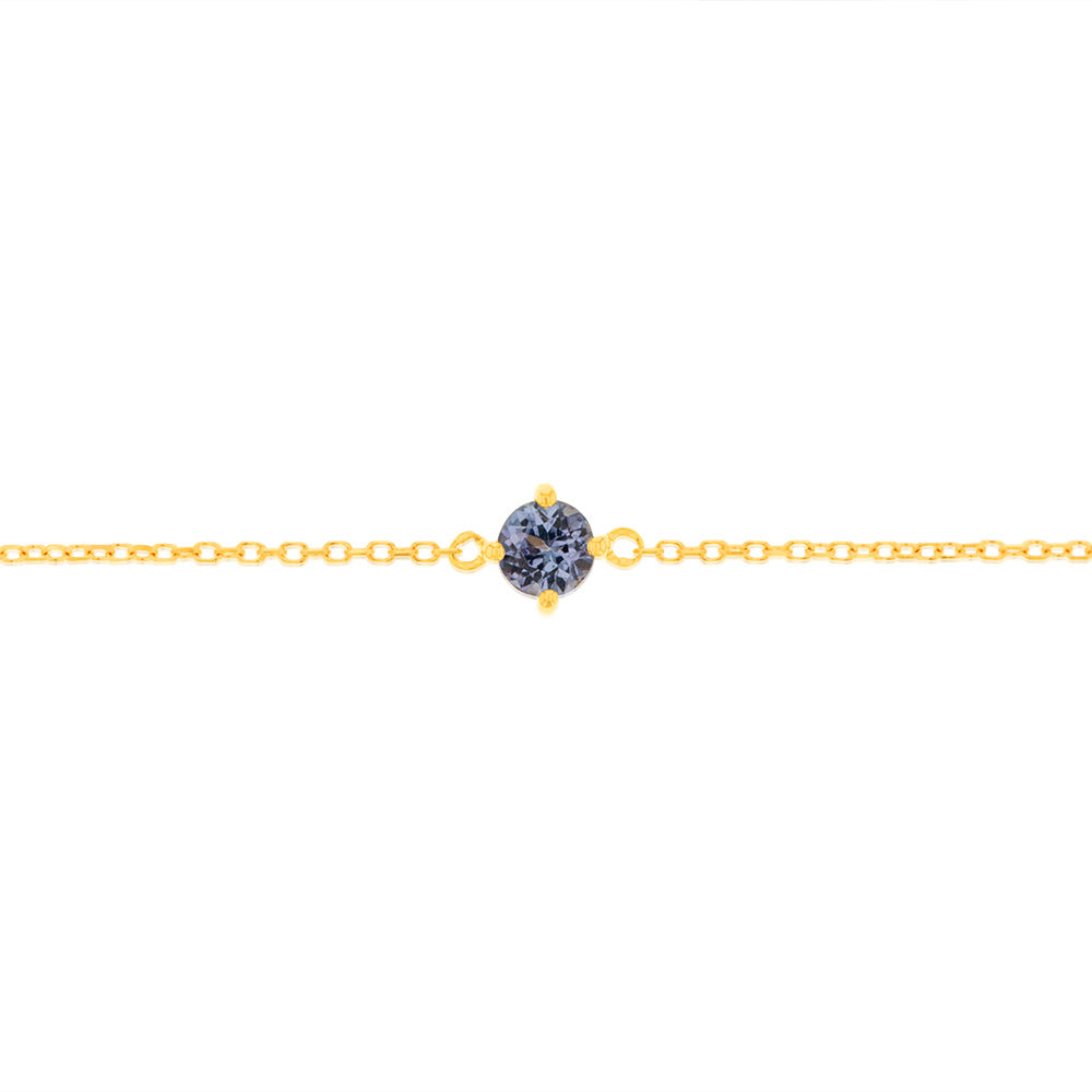 0.27 Carat Tanzanite Adjustable Bracelet - 17cm 9K Yellow Gold Jewelry for Women - Perfect for Weddings, Anniversaries & Special Occasions