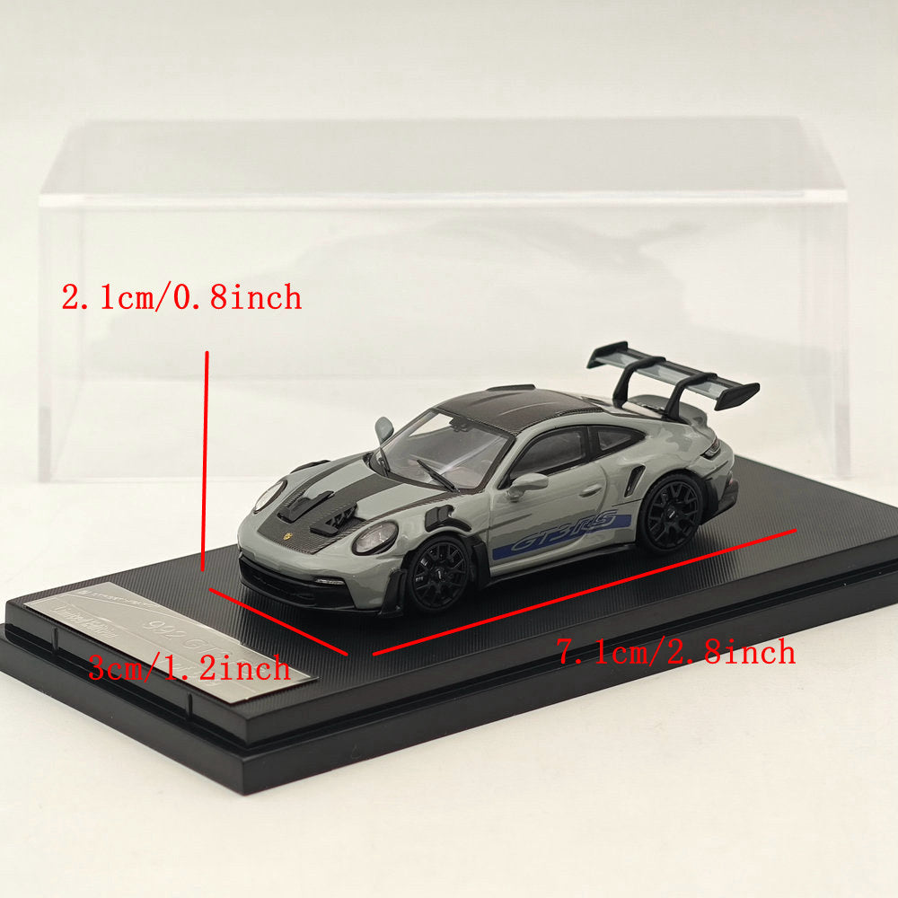1:64 Scale Porsche 992 GT3 RS Racing Sports Grey Diecast Model Car - Premium Collectible Toy for Adults & Kids - Perfect for Display, Racing Enthusiasts & Car Collections
