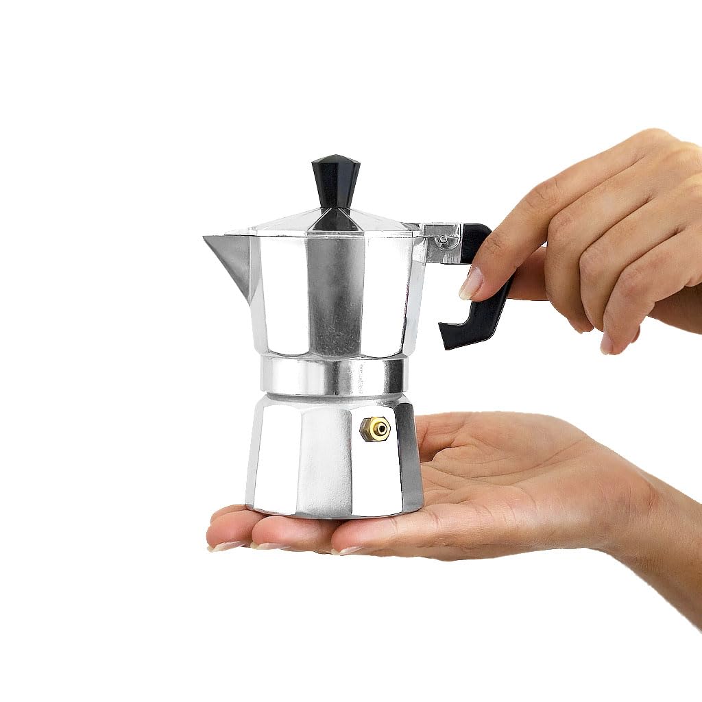 UNIWARE Italian Espresso Coffee Maker - 1, 3, 6 & 12 Cup Stovetop Percolator - Cuban Style Moka Pot - New in Box - Perfect for Home, Office & Camping Brewing