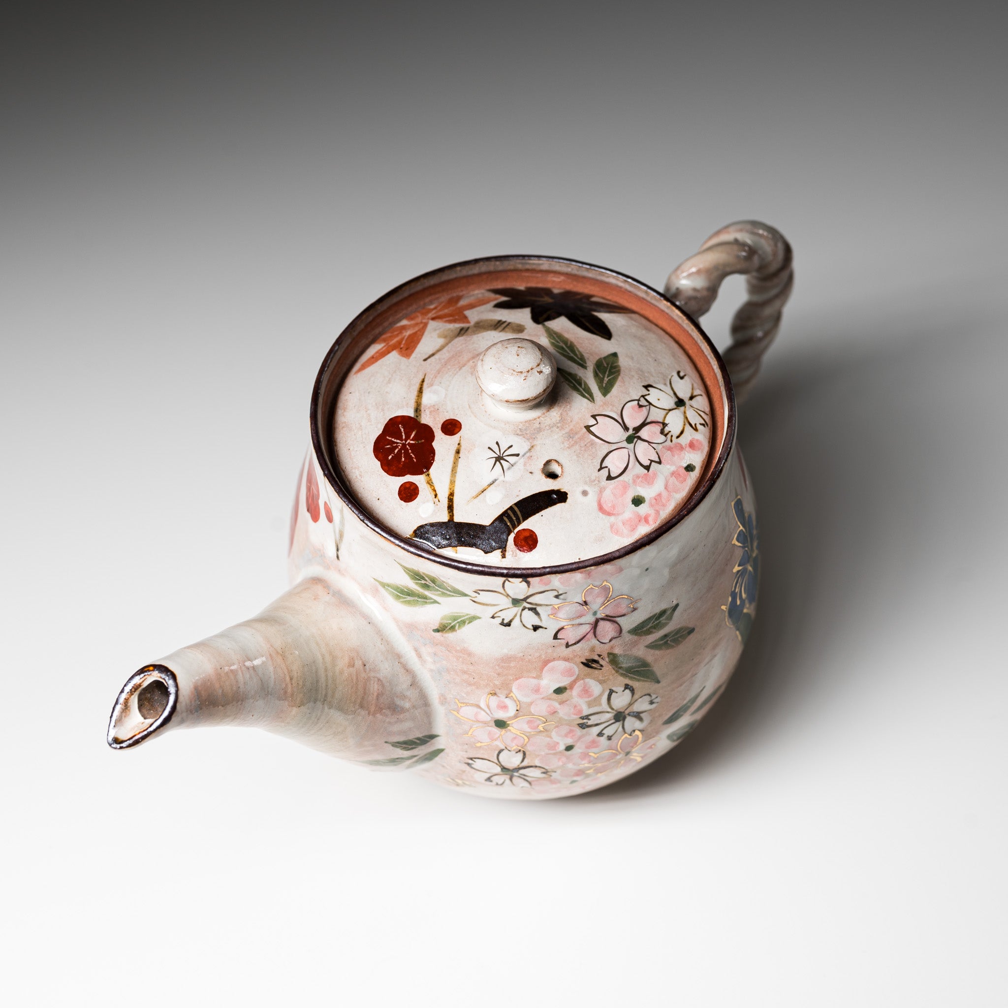 Handmade Kyoto Kiyomizu Ware Japanese Teapot - Traditional Ceramic Tea Pot for Matcha, Sencha & Green Tea - Perfect for Tea Ceremonies & Home Use