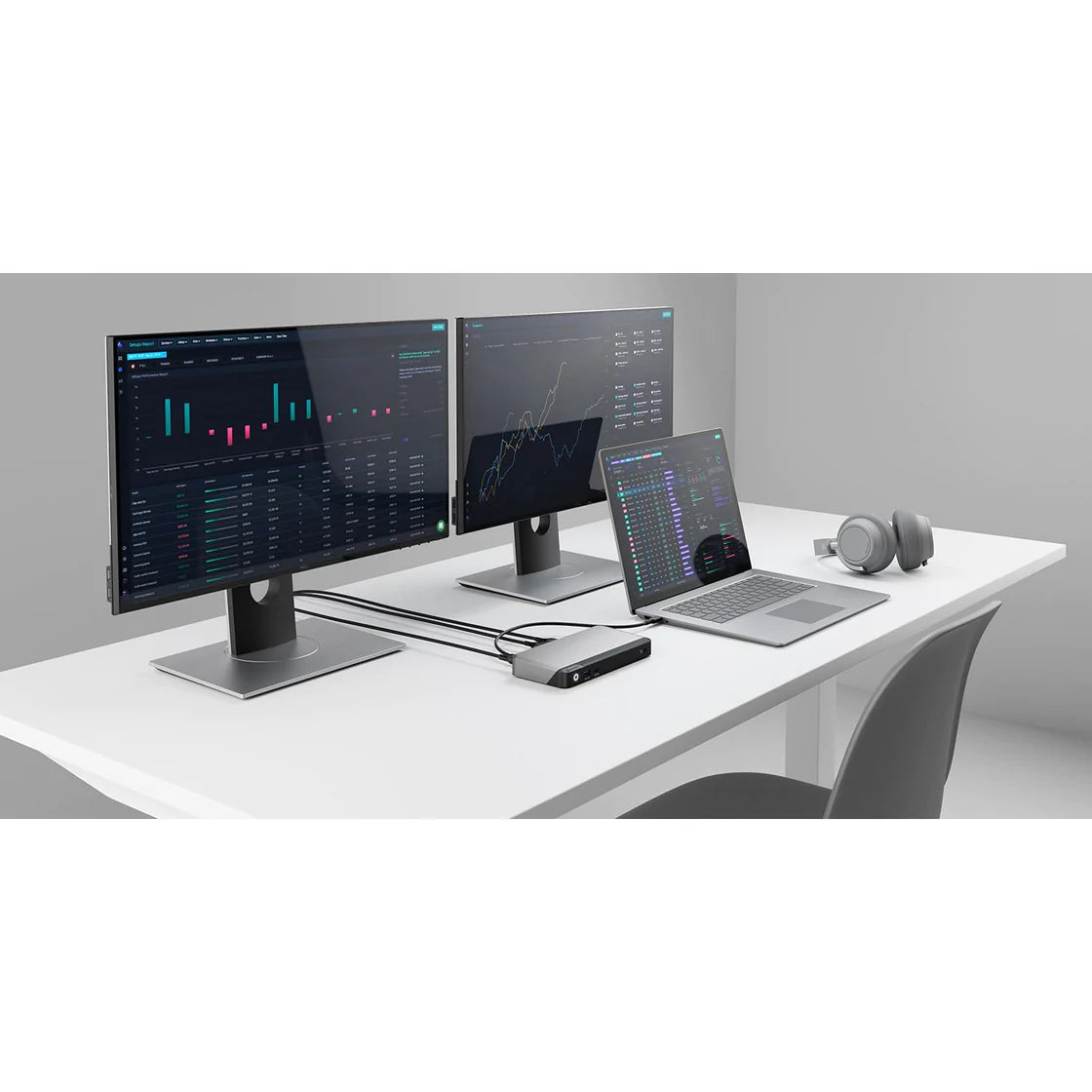 ALOGIC DX2 Dual 4K Display Universal Docking Station with 65W Power Delivery - 2 x DisplayPort 4K 60Hz Support for Laptop Charging | Perfect for Home Office & Multi-Monitor Workstations
