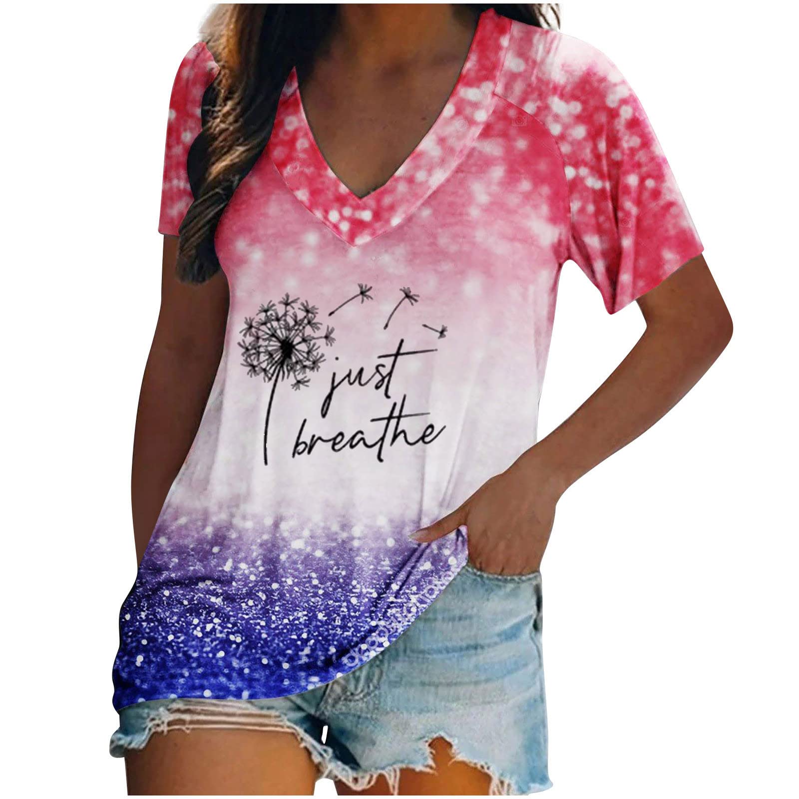 Women's Short Sleeve Cotton Tunic Blouse - Casual Summer Top for Women | Perfect for Office, Beach & Everyday Wear