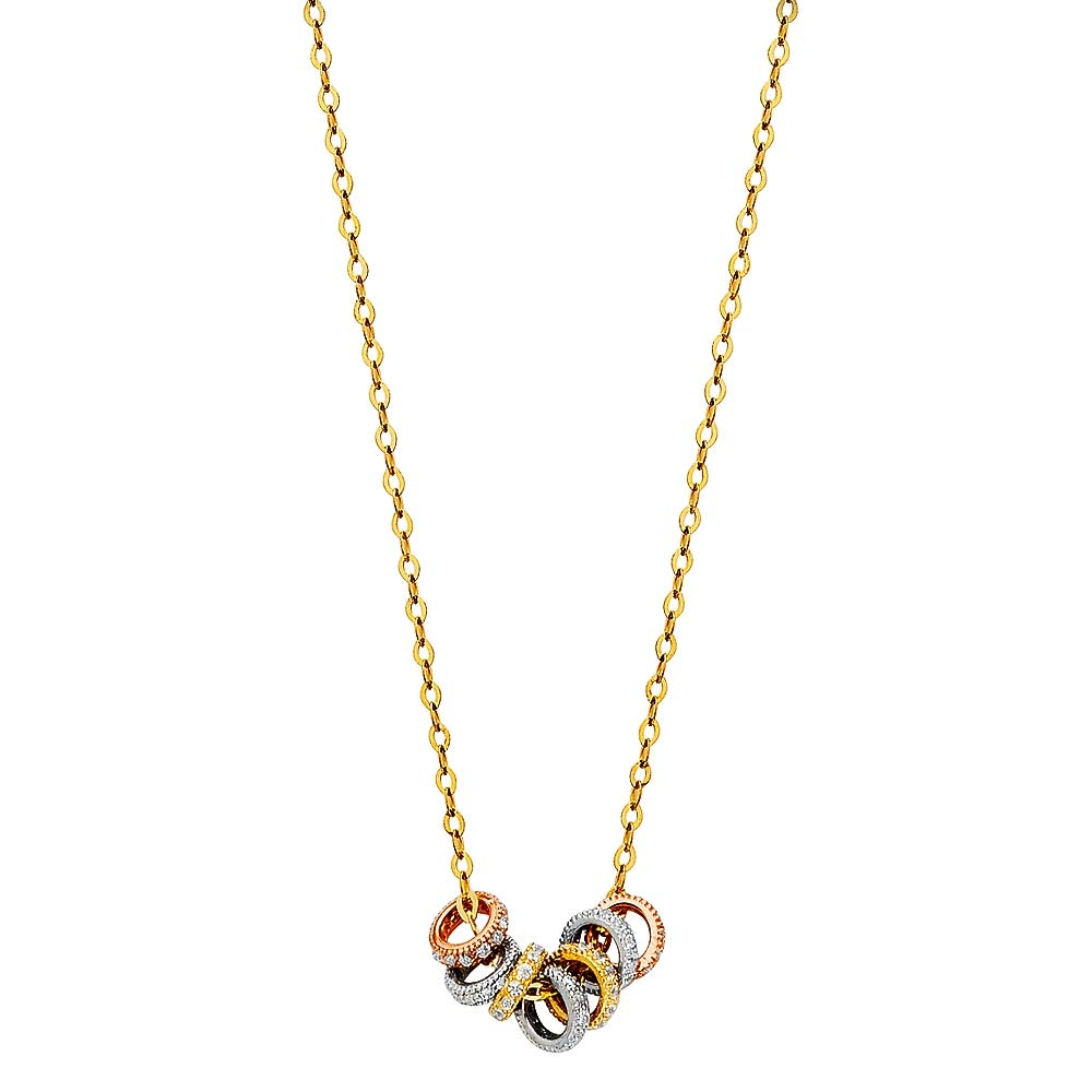14K Gold Circle Necklace for Women - Elegant Minimalist Jewelry Gift for Her - Perfect for Birthday, Anniversary, Wedding & Everyday Wear