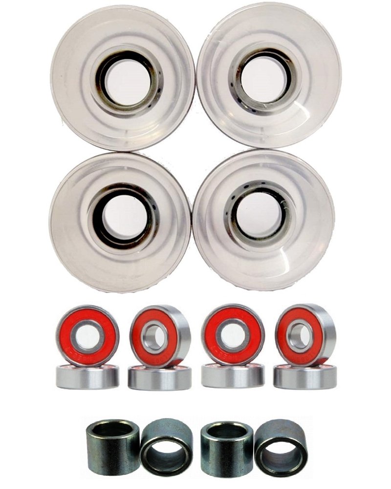 Eskape 60mm Skateboard Wheels with High-Speed Bearings & Precision Spacers - Perfect for Street Skating, Longboarding & Smooth Cruising