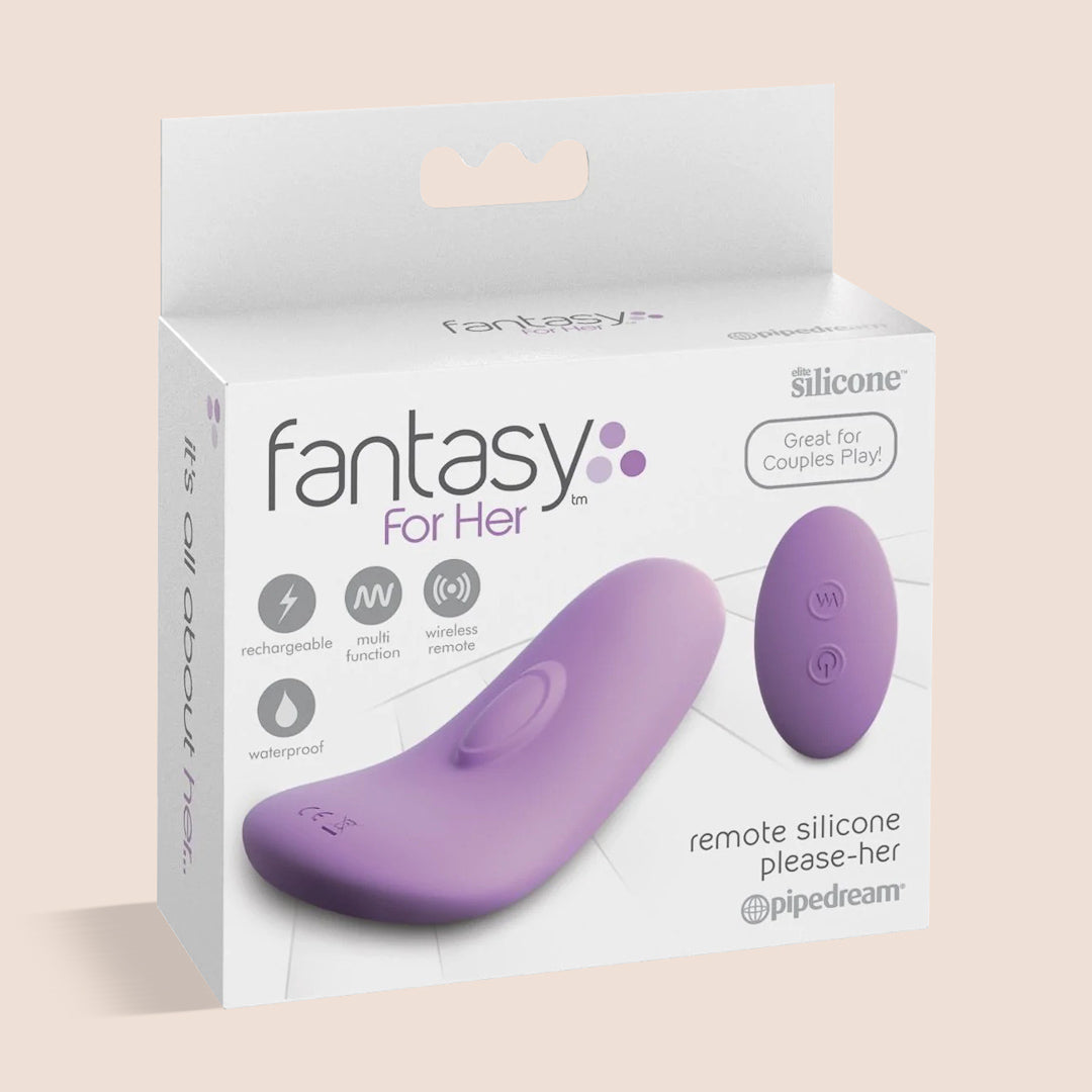 Fantasy For Her Remote Silicone Vibrator - Rechargeable Waterproof G-Spot Massager for Women | Perfect for Couples Play & Solo Pleasure