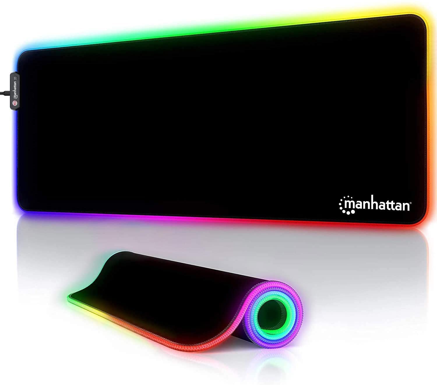 RGB Gaming Mousepad XXL - Splash-Resistant LED Desk Mat for Gamers
