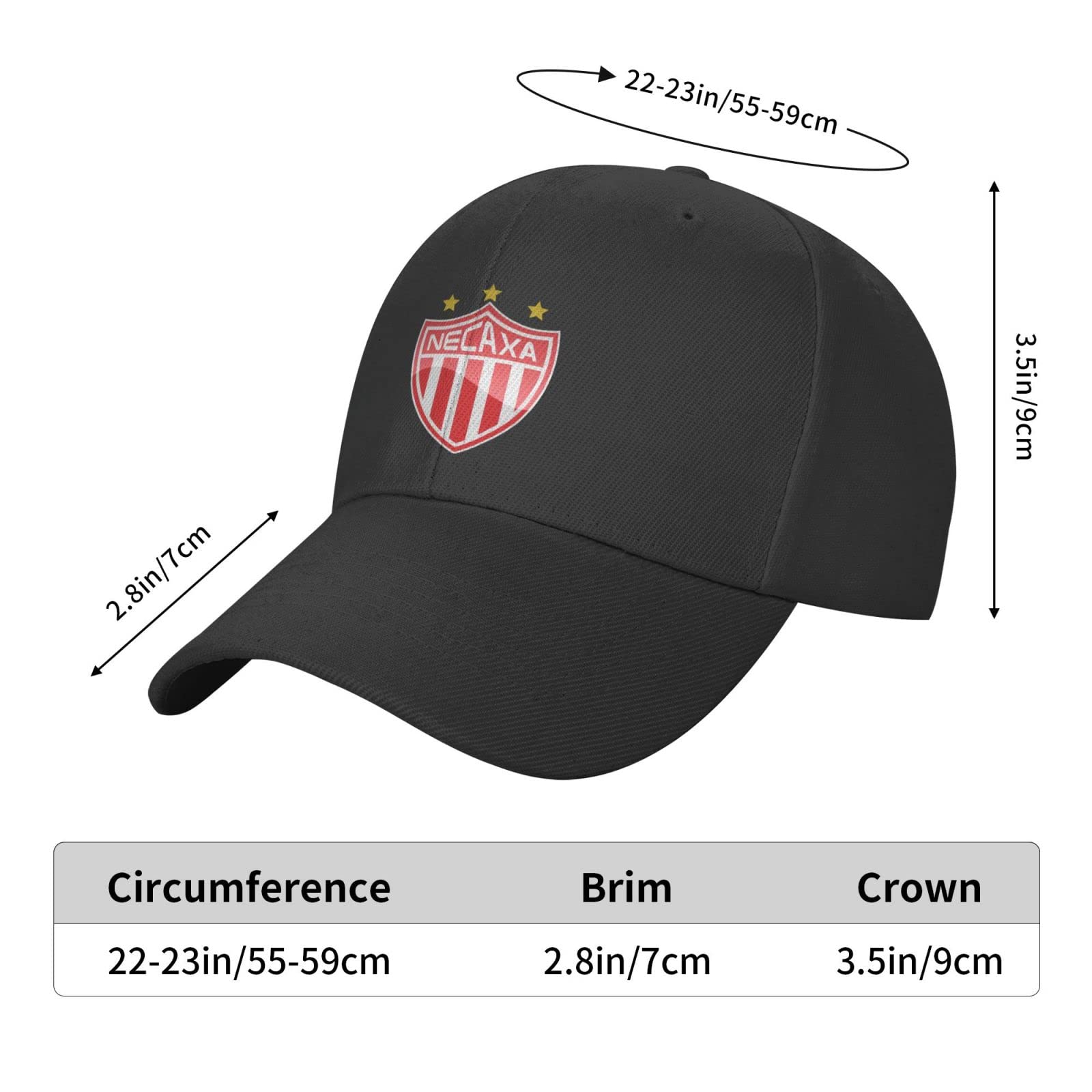 Deportivo Toluca F.C. Unisex Baseball Cap - Adjustable Cowboy Style Dad Hat for Men & Women - Black Plain Casual Hat for Sports, Outdoor & Daily Wear