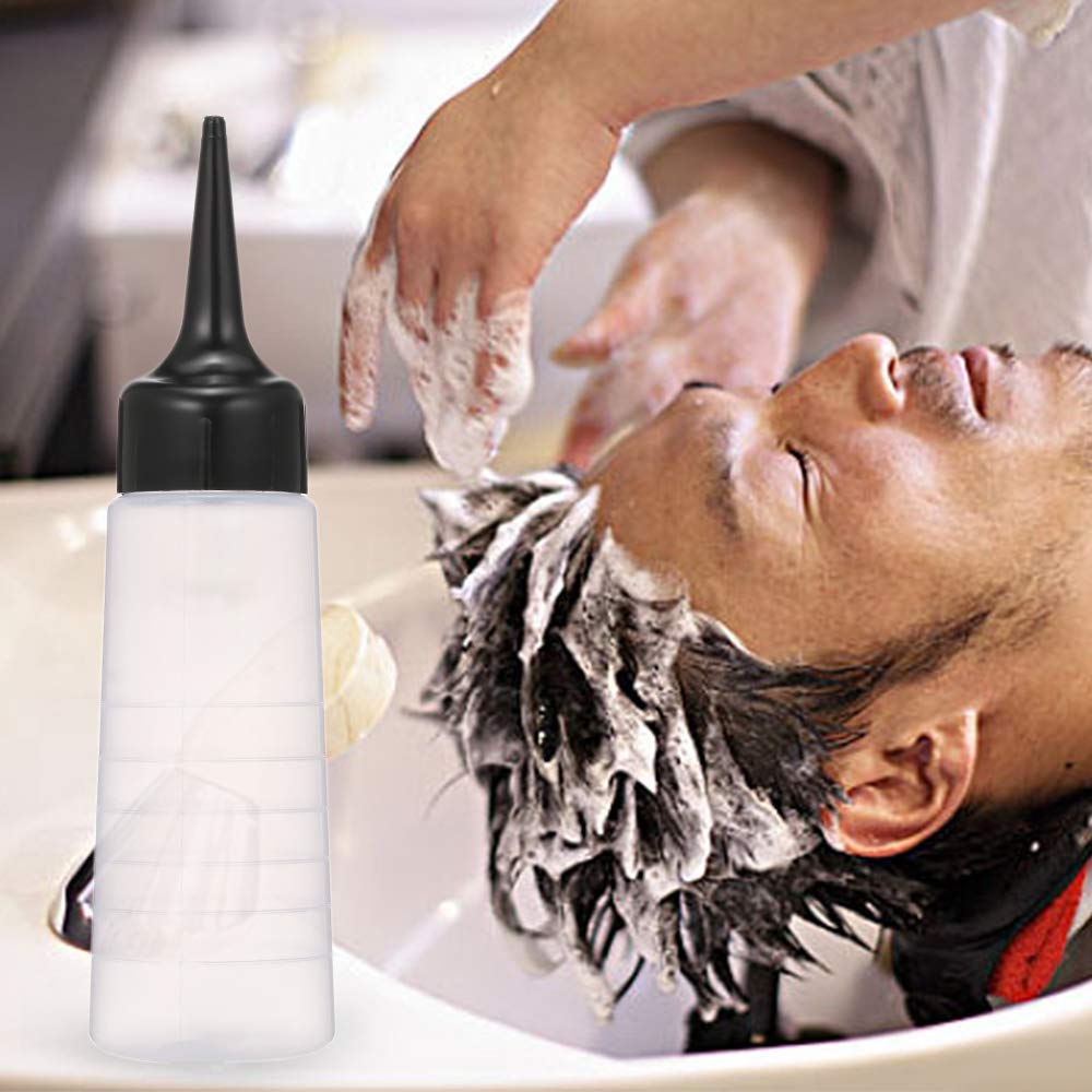 150ml Hair Dye Bottle with Black Slant Tip - Professional Hair Color Mixer & Applicator for Salon & Home Hair Coloring