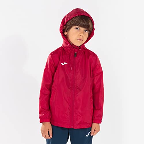 Joma IRIS RED Rain Jacket for Men - Waterproof Windbreaker with Hood for Outdoor Hiking, Camping & Travel (Size M)