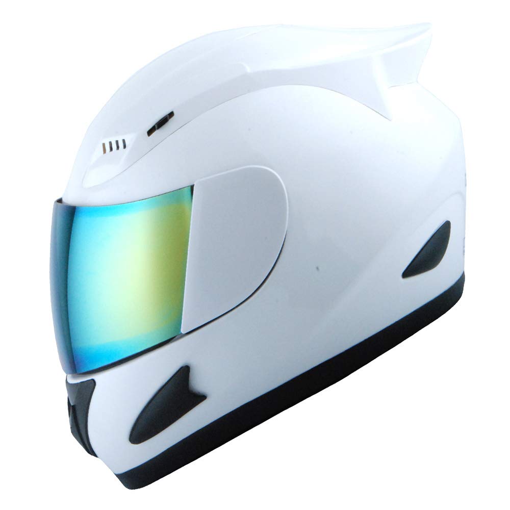 1Storm HJDJ11 DOT Approved Full Face Motorcycle Helmet - Mechanic Skull Design for Men & Women - Street Bike & Cruiser Riding Safety Gear - Ideal for Commuting, Racing & Urban Motorcycle Adventures
