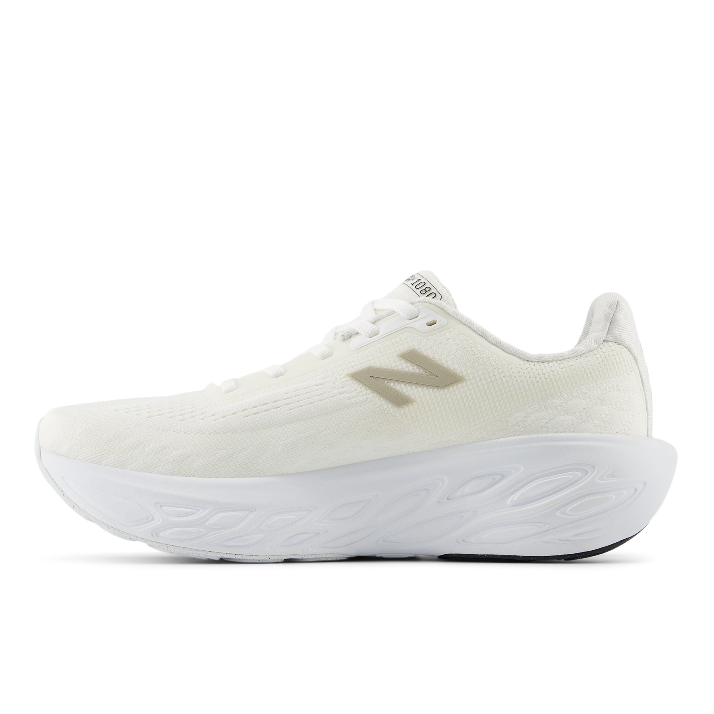 Women's Fresh Foam X 1080 v14 Running Shoes - White/Light Gold Metallic/Sea Salt | Lightweight Cushioned Sneakers for Women | Perfect for Jogging, Gym Workouts & Daily Walking