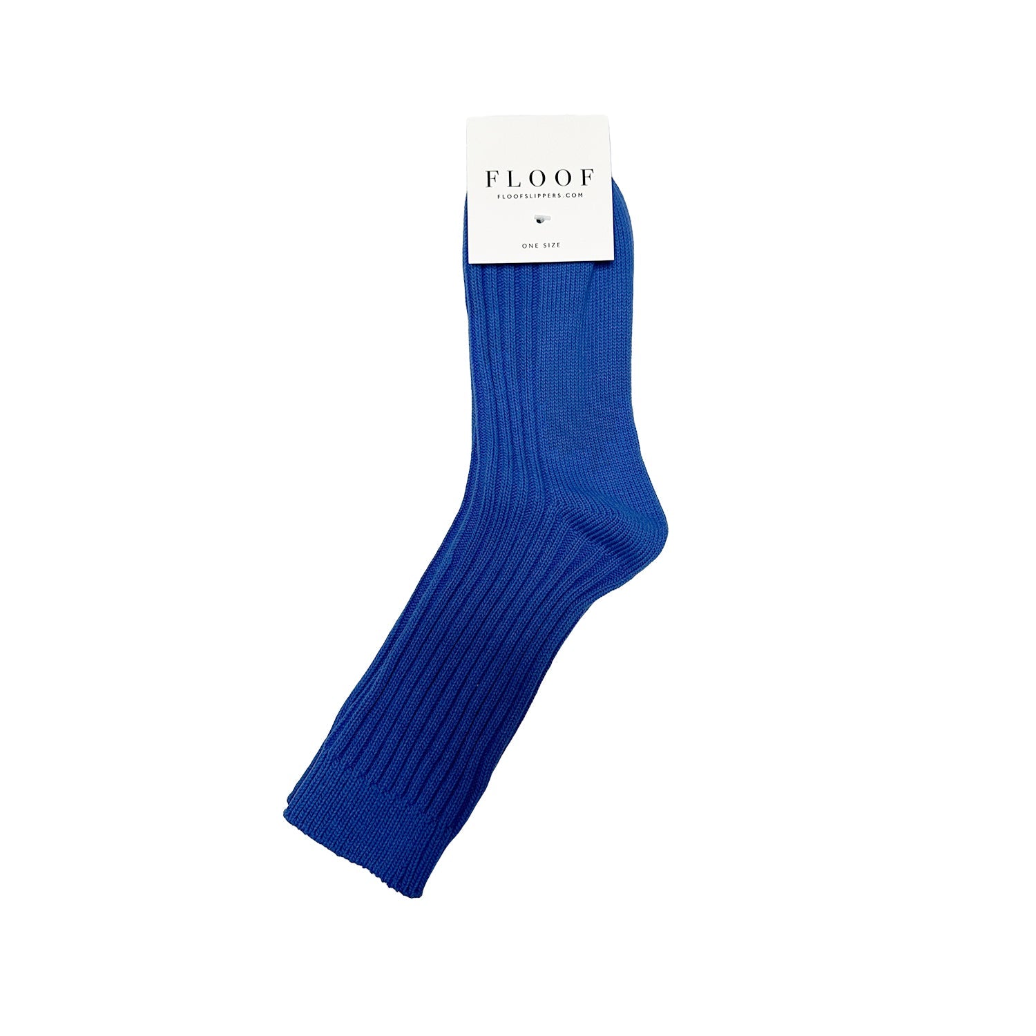 FLOOF Ribbed Tube Socks for Women - Soft & Comfortable Blue Crew Socks - Perfect for Running, Yoga, and Everyday Wear