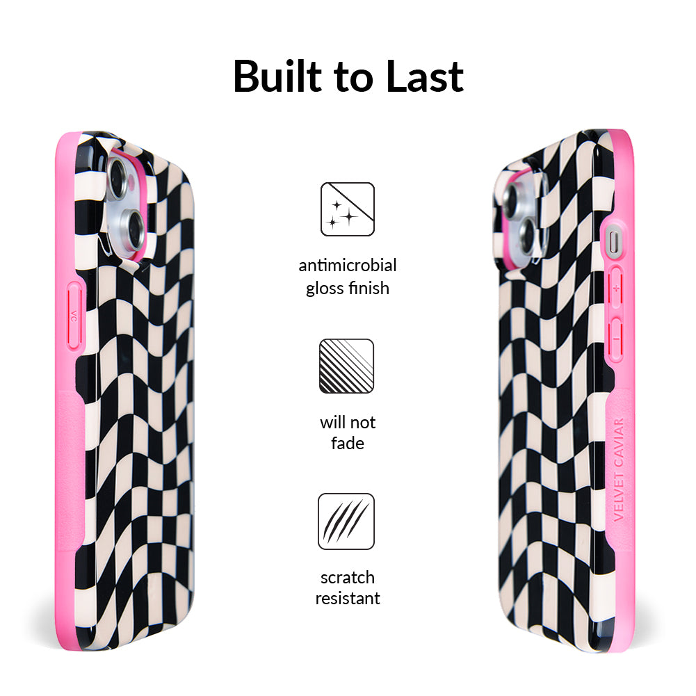 Vibe Check iPhone Case - Trendy Protective Cover for iPhone 12/13/14/15 - Shockproof & Slim Design - Perfect for Everyday Use, Travel & Outdoor Activities