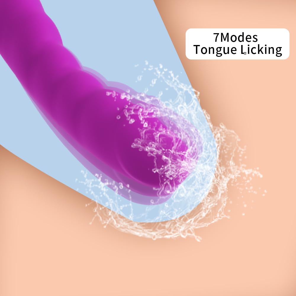 Realistic G-Spot Vibrator with 10 Vibration Modes & Heating Function - Purple Adult Sex Toy for Women & Couples - Clitoral, Nipple & Vaginal Stimulation - Perfect for Solo Play & Romantic Nights