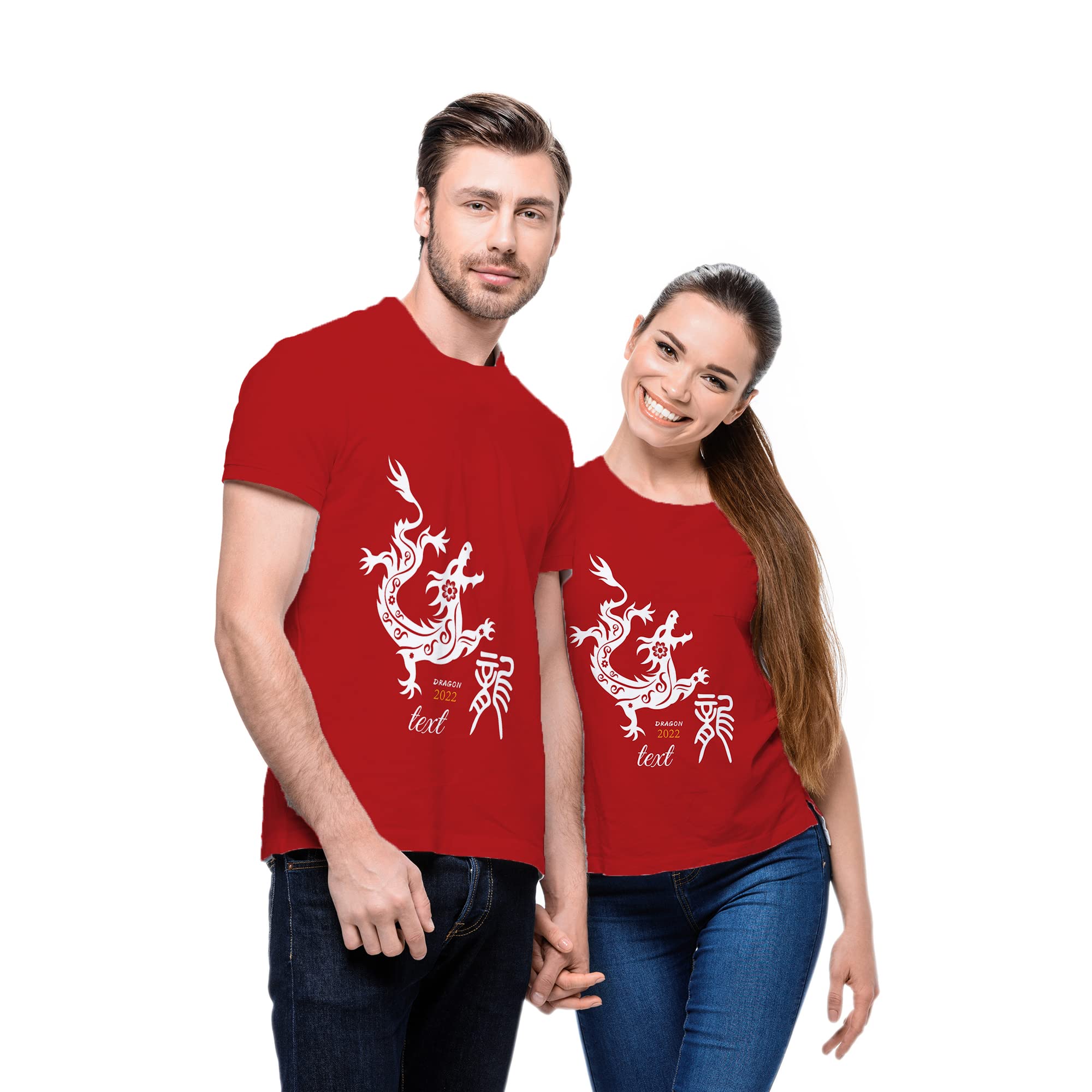 Custom Personalized T-Shirts for Men & Women - Unisex Couple Matching Tees - DIYKST Premium Quality Cotton Shirts for Date Nights, Gifts & Family Events