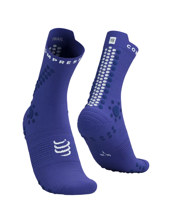 Compressport Unisex Pro Racing Socks v4.0 - Trail Running Socks for Men & Women - Dazz Blue/Blues - Performance Athletic Socks for Marathon, Hiking & Outdoor Sports