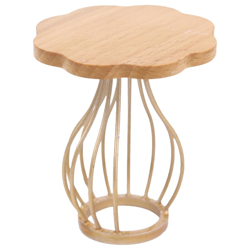 LOGOFUN 1:12 Scale Dollhouse Side Table - Wooden Miniature End Table, Tea Desk Model for Dollhouse Furniture, Decorations & Accessories - Perfect for Dollhouse Displays, Miniature Room Settings & Collectors