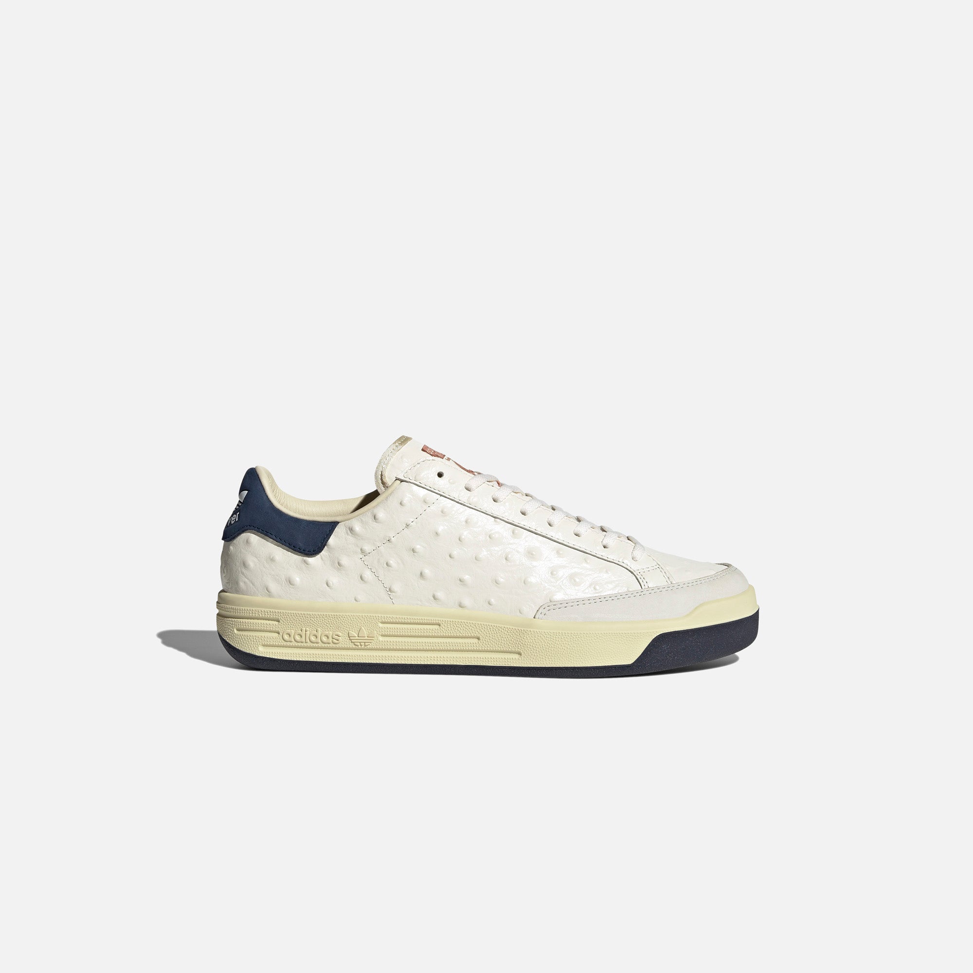 Adidas Consortium Rod Laver Ostrich Sneakers in White & Collegiate Navy - Premium Leather Tennis Shoes for Men | Perfect for Casual Wear, Street Style & Court Performance