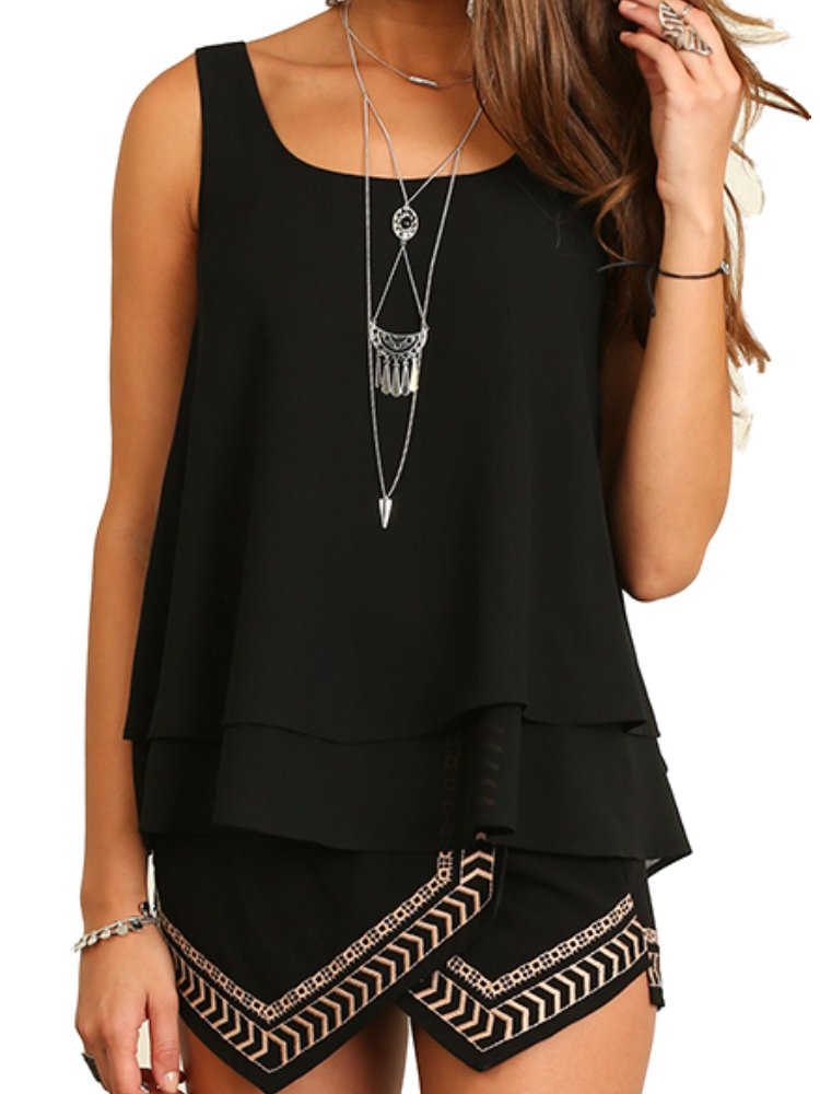 Umgee USA Women's Layered Tank Top - Lightweight Summer Casual T-Shirt for Women | Perfect for Beach, Vacation & Everyday Wear