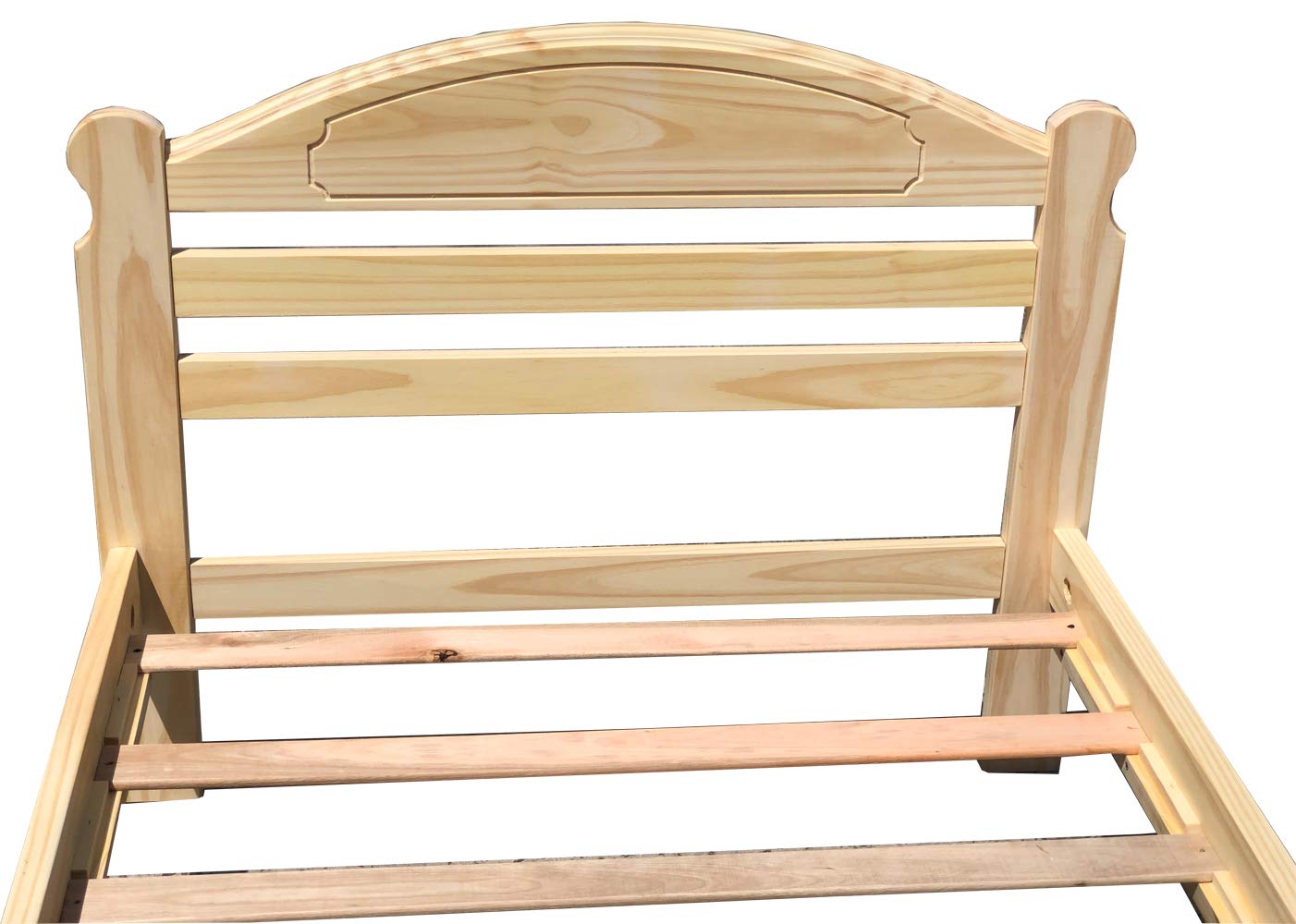 Solid Pine Twin Bed Frame - Unfinished Wooden Bed with Slats for Boys & Girls | Easy Assembly Kids Bedroom Furniture | Perfect for Guest Rooms, Dormitories & Children's Bedrooms