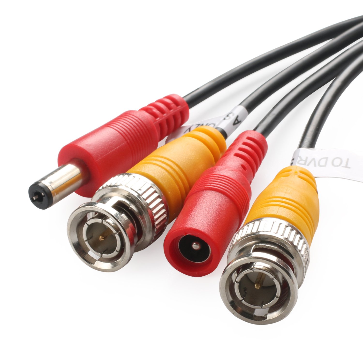 Postta BNC Video Power Cable (2 Pack 130ft) for CCTV DVR Security Cameras - Outdoor Surveillance System