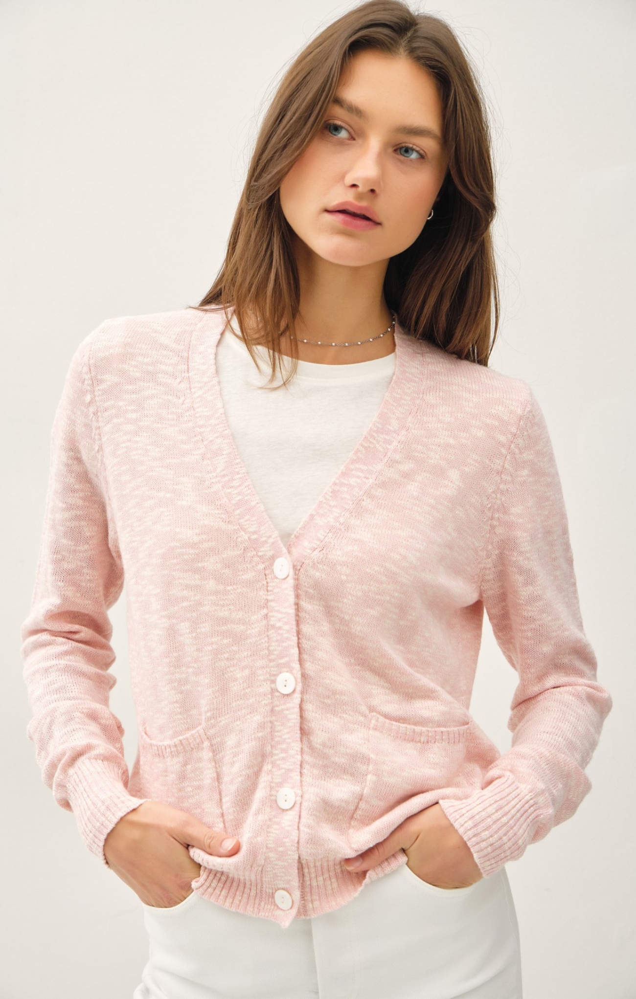 Birdie Cotton Slub Cardigan for Women - Soft & Comfortable Knit Open Front Sweater - Perfect for Casual Outfits, Layering, and Cozy Evenings